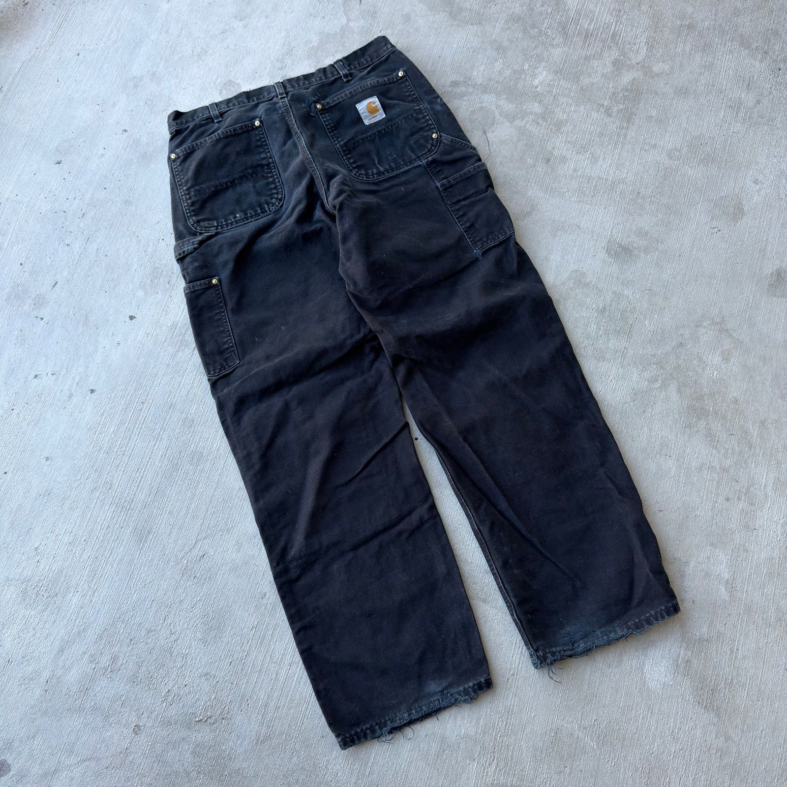 Carhartt × Vintage Vintage Y2K Carhartt black double knee work carpenter pants Size US 33 - 4 Thumbnail