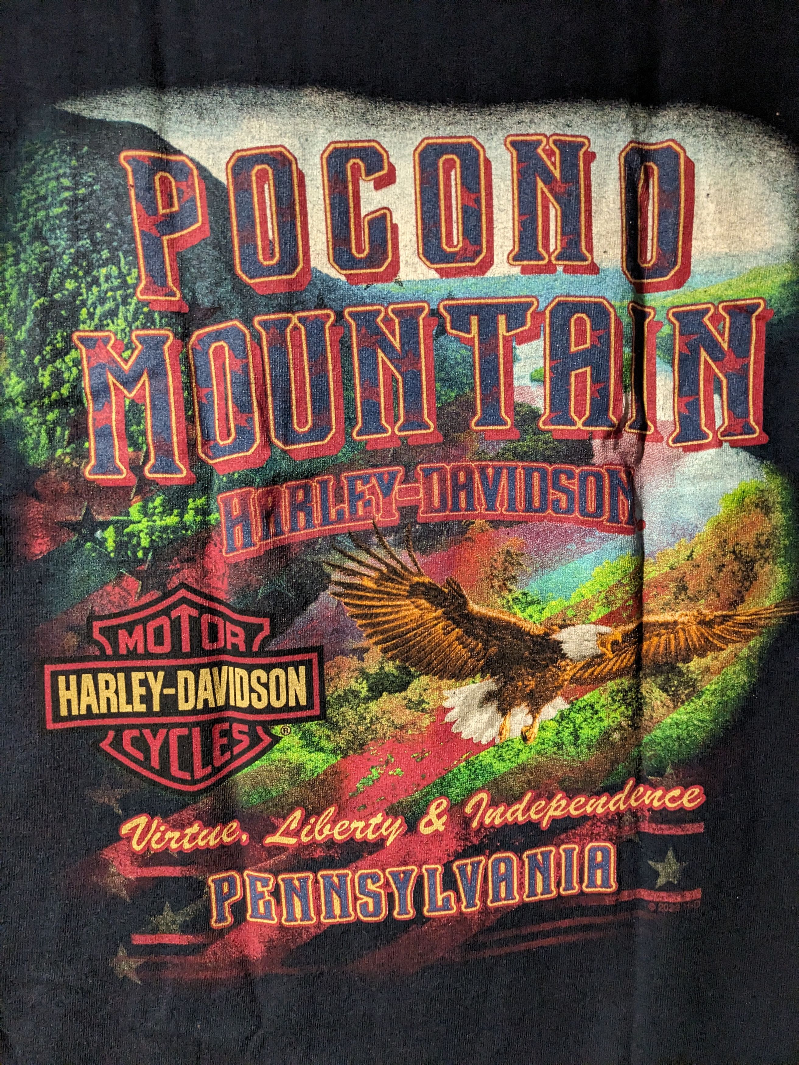 Designer × Harley Davidson Harley Davidson Motorcycle Pocono Mountain Medium T-Shirt Size US M / EU 48-50 / 2 - 2 Thumbnail