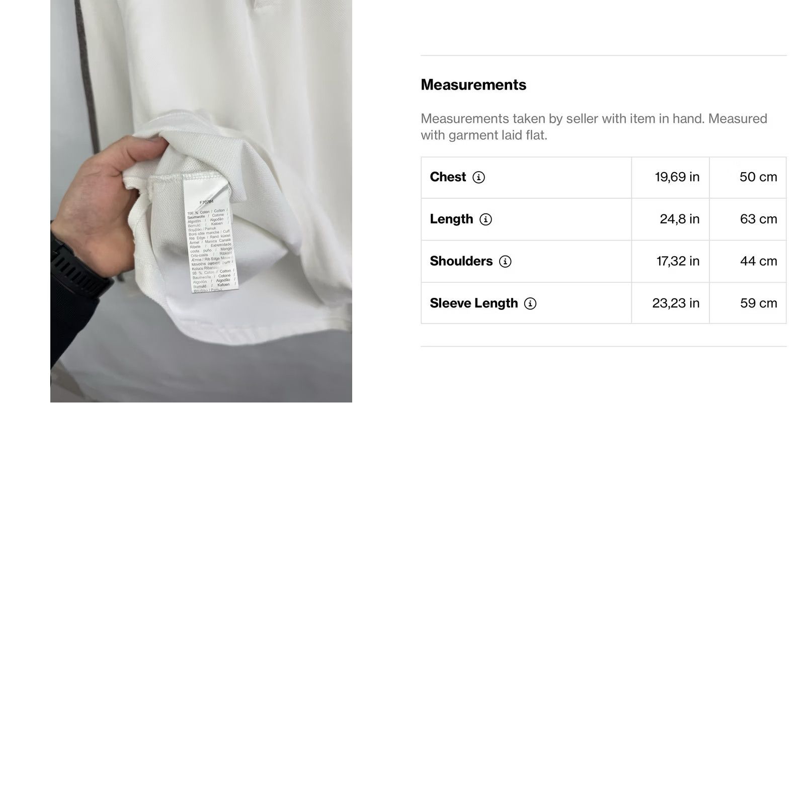 Lacoste Lacoste Regular Fit Polo Long Sleeve Made in France Rare White Sz S Mens Polo Size US S / EU 44-46 / 1 - 9 Thumbnail