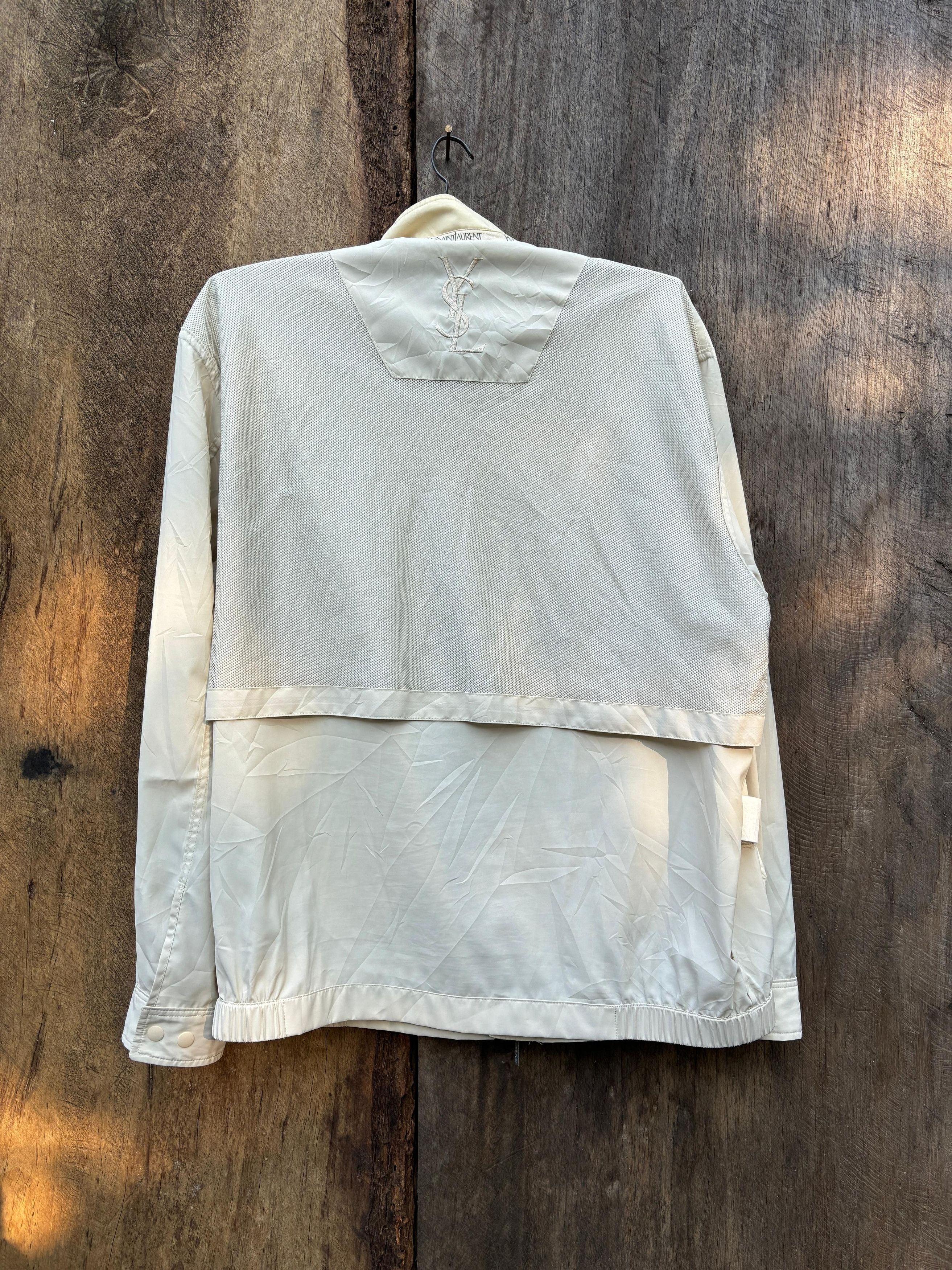 Saint Laurent Paris Vintage Yves Saint Laurent Pour Homme Big Logo Beige Jacket Size US L / EU 52-54 / 3 - 2 Thumbnail