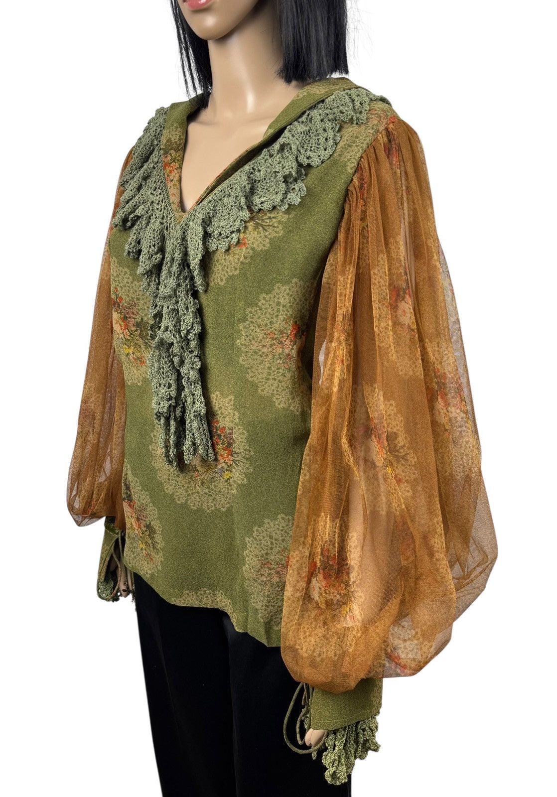 Other Shantanu Goenka Couture Printed Blouse Silk Viscose size M Size M / US 6-8 / IT 42-44 - 7 Thumbnail
