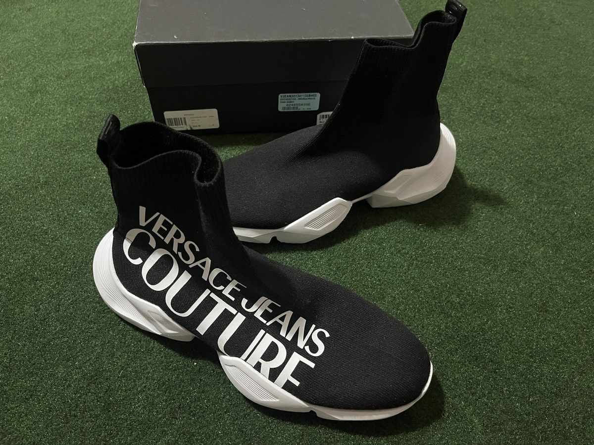 Versace Jeans Couture Speed Pull On Sock Sneakers UK Sz 44