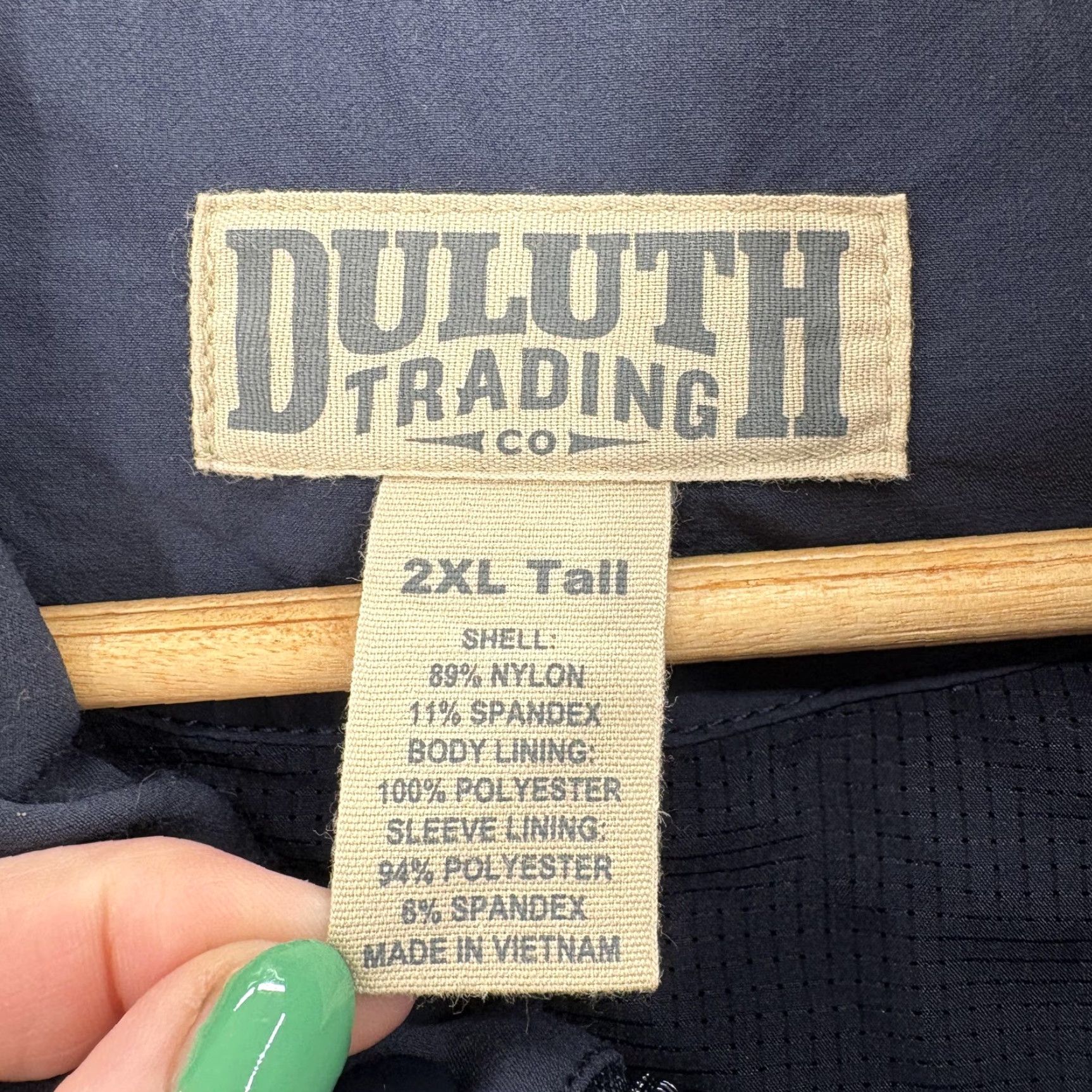 Duluth Trading Company Duluth Jet Equity Jacket Mens 2XLT Navy Blue Softshell Full Zip Outdoor Workwear Size US XXL / EU 58 / 5 - 4 Thumbnail