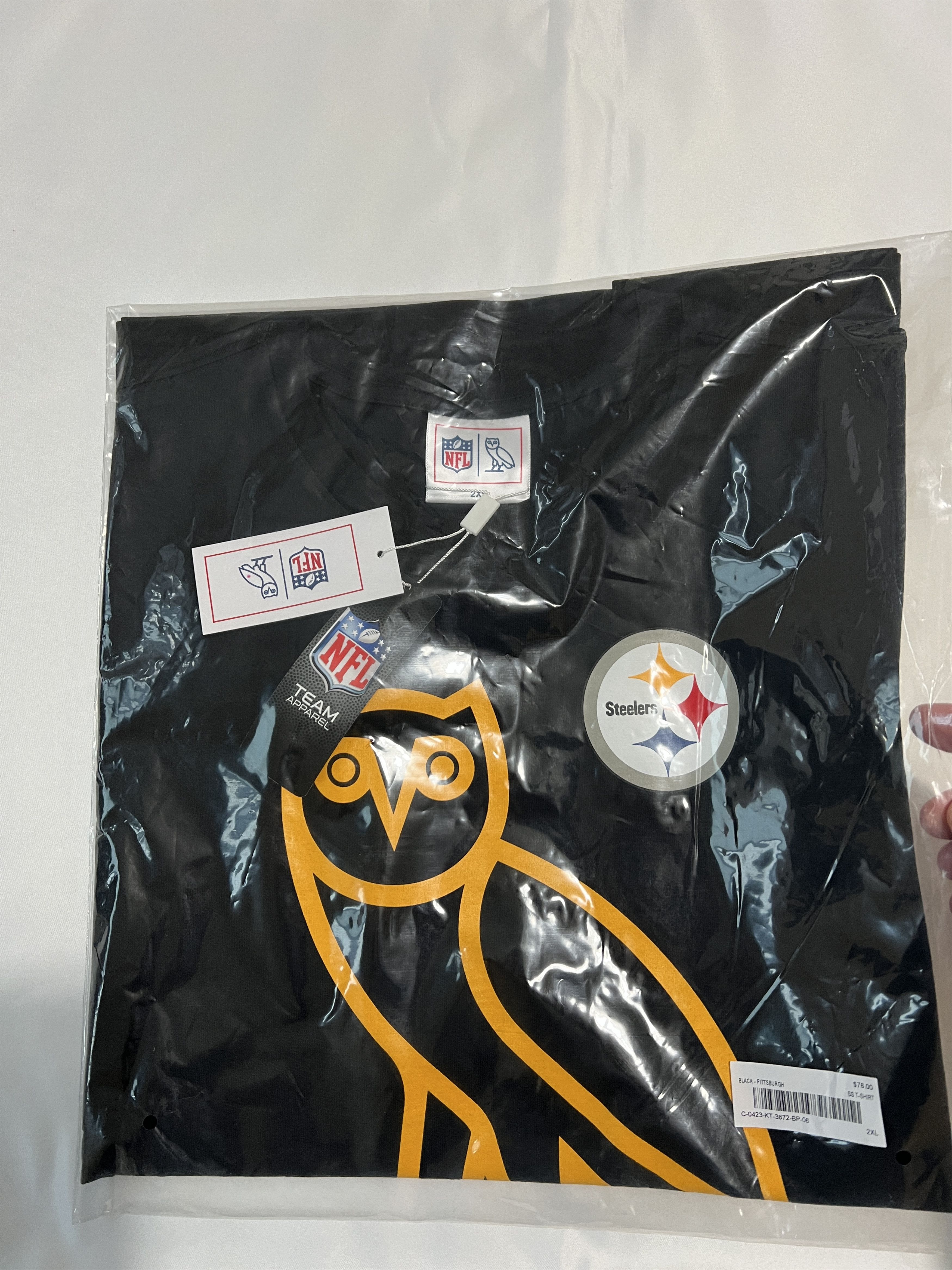 Drake OVO x NFL PITTSBURGH STEELERS OG OWL GAME DAY T-SHIRT Size US XXL / EU 58 / 5 - 1 Thumbnail