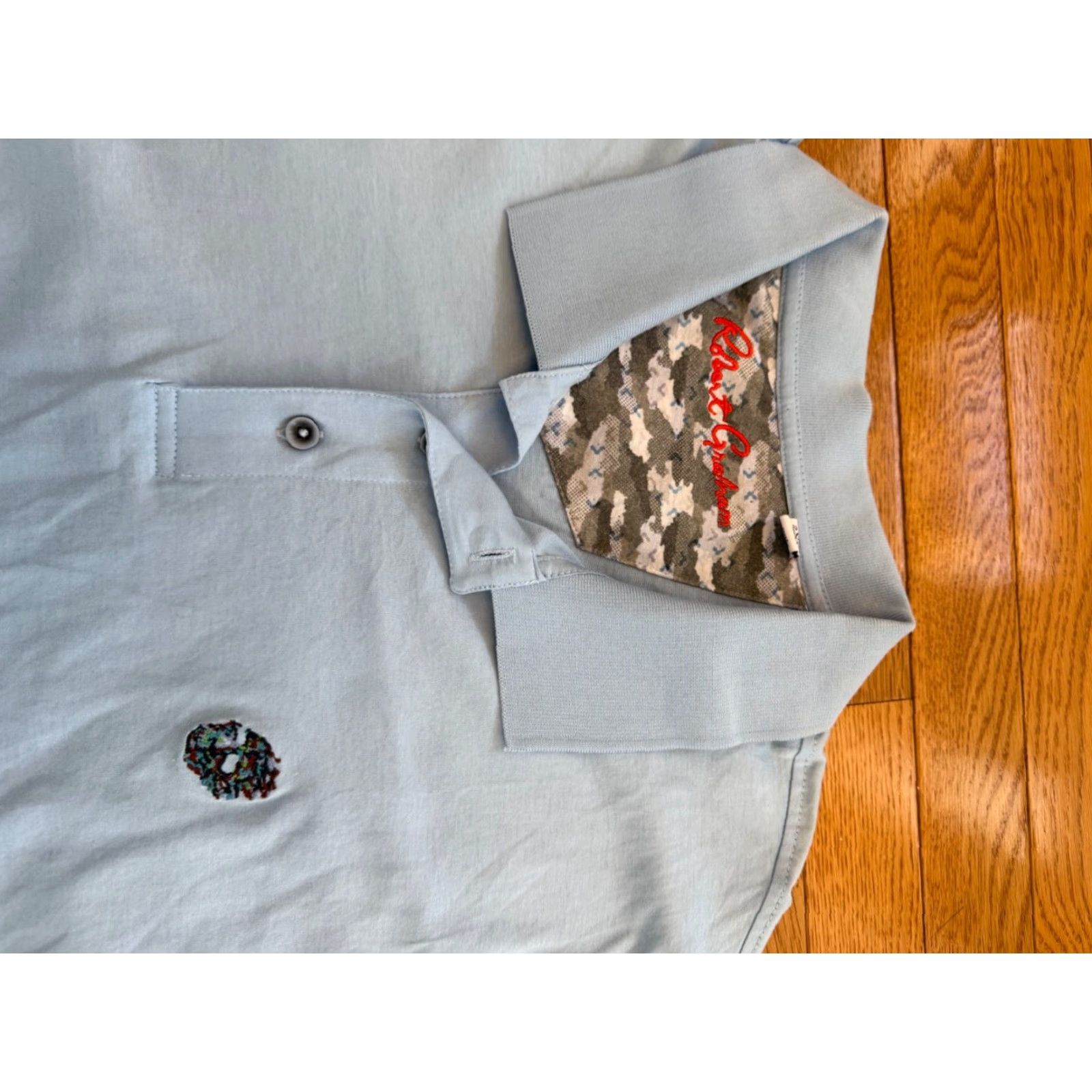 Robert Graham Robert Graham Polo Shirt Men XXL Blue Short Sleeve Cotton Classic Skull Logo Size US XXL / EU 58 / 5 - 4 Thumbnail