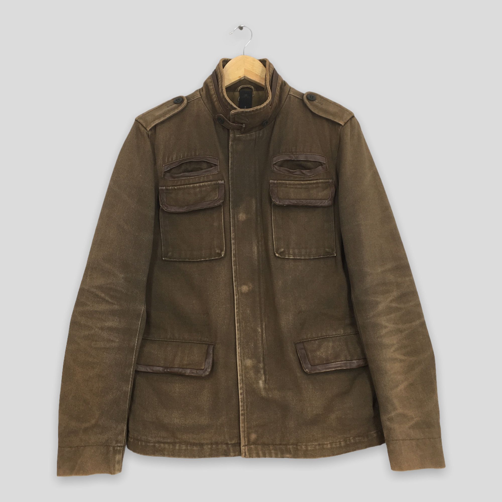 image of M 65 Field Jacket Vintage Men's Melrose M65 Army Field Jacket Medium in Brown