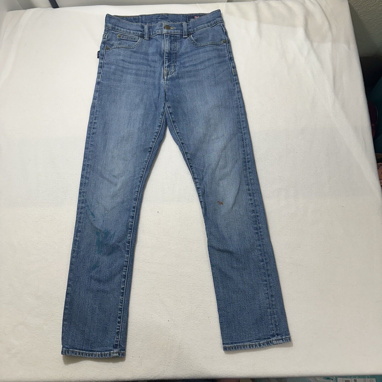 Vineyard Vines Vineyard Vines 28x30 Blue Skinny Jeans Denim Paint Stained Size 28" / US 6 / IT 42 - 1 Thumbnail
