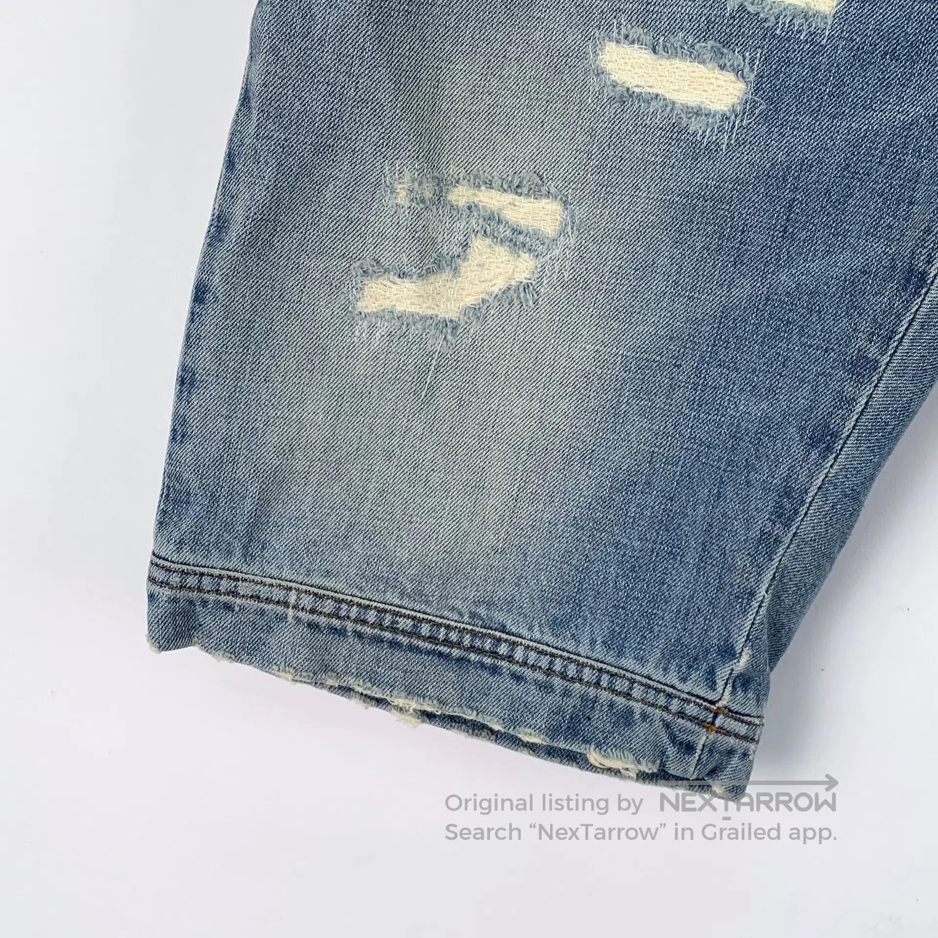 Philipp Plein Philipp Plein size L Blue Washed Destroyed Design Cotton C Size US 27 - 4 Thumbnail