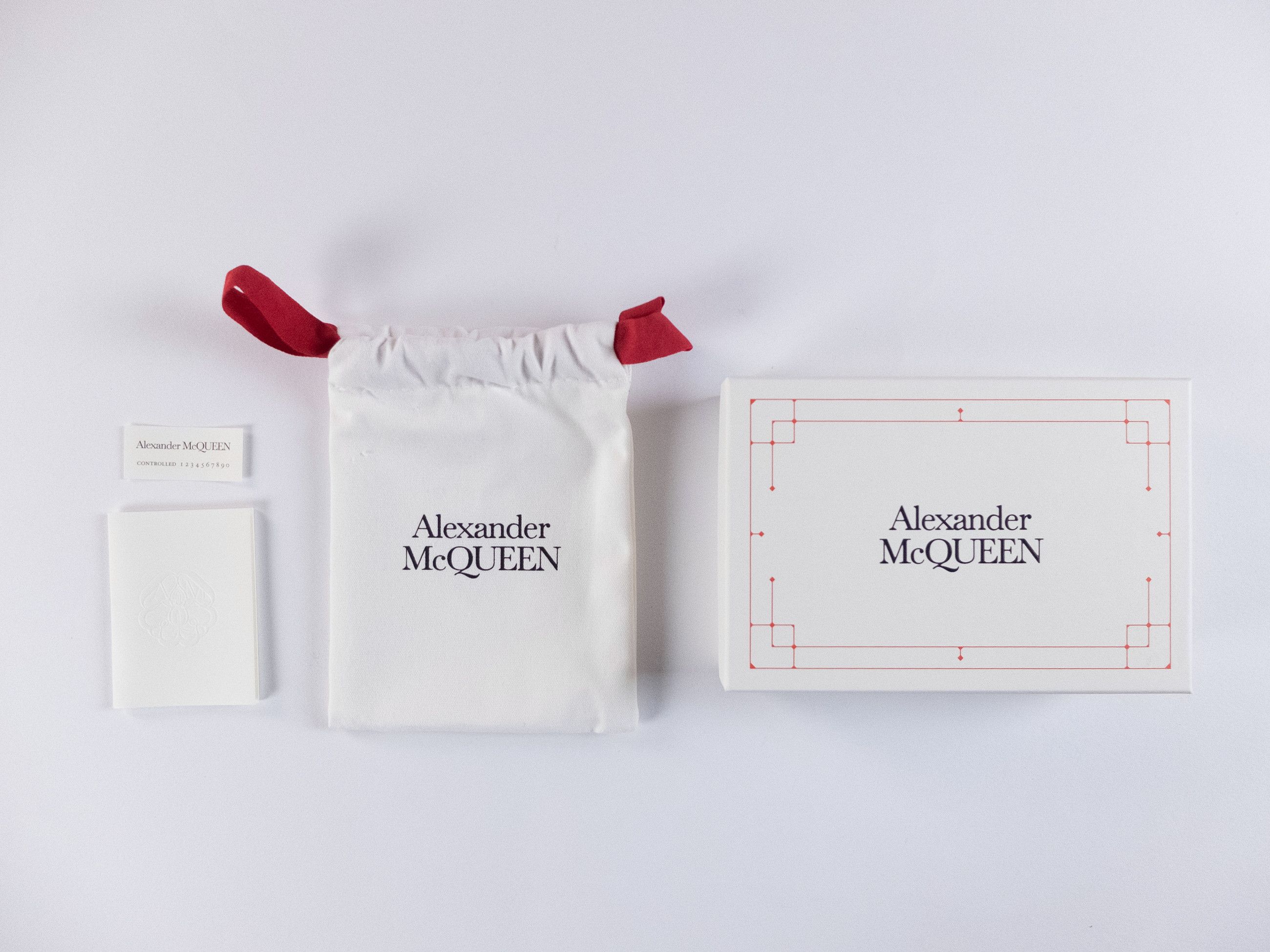 Alexander McQueen ALEXANDER MCQUEEN black graffiti logo leather bifold wallet Size ONE SIZE - 6 Thumbnail