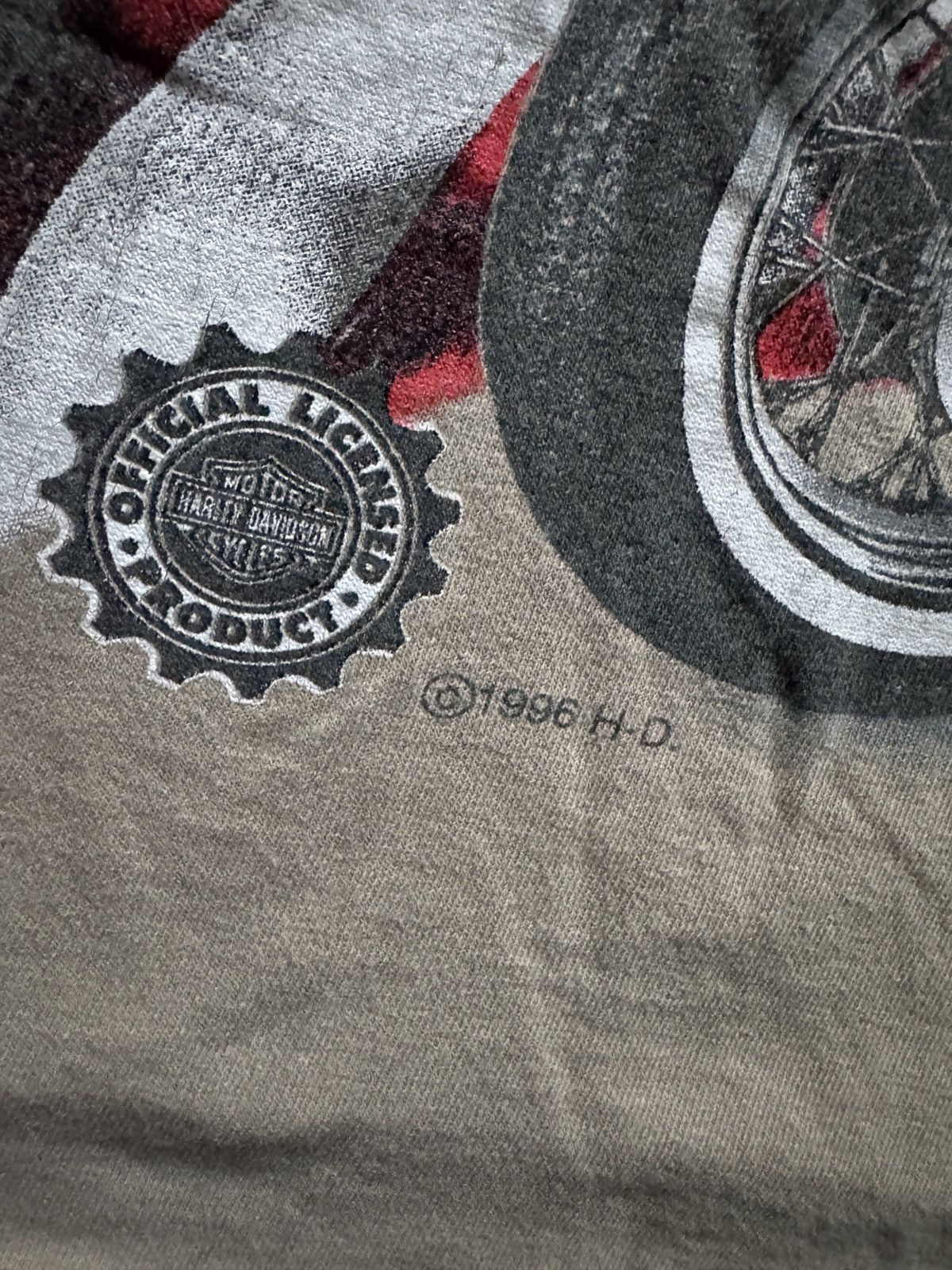 Harley Davidson Vintage 1996 Harley Davidson Eagle Biker T-Shirt XL Cropped Size US XL / EU 56 / 4 - 6 Thumbnail