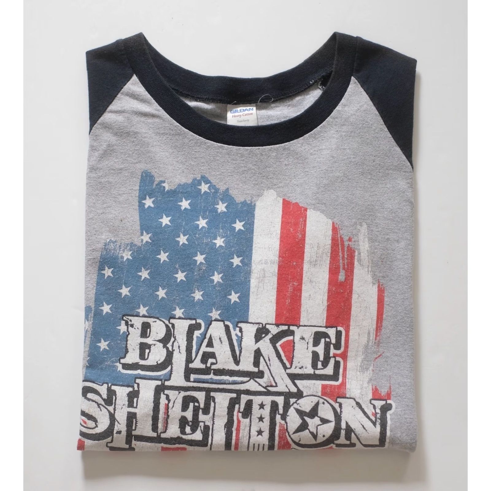 Gildan BLAKE SHELTON Gildan T-Shirt VTG Y2K FLAG Music Tour Rock Baseball Sz XL Mens Black Cotton Crew Neck Short Sleeve 2010-2019 Size US XL / EU 56 / 4 - 5 Thumbnail
