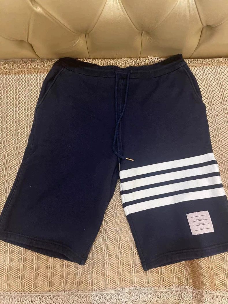 Thom Browne Blue Stripe Knit Shorts - dmc