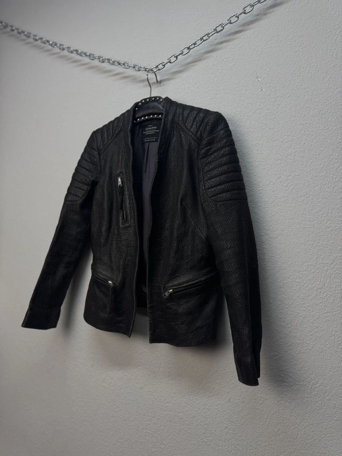 Allsaints Vintage Allsaints Leather Jacket Opium Rick Owen’s Style 90 Size M / US 6-8 / IT 42-44 - 4 Thumbnail