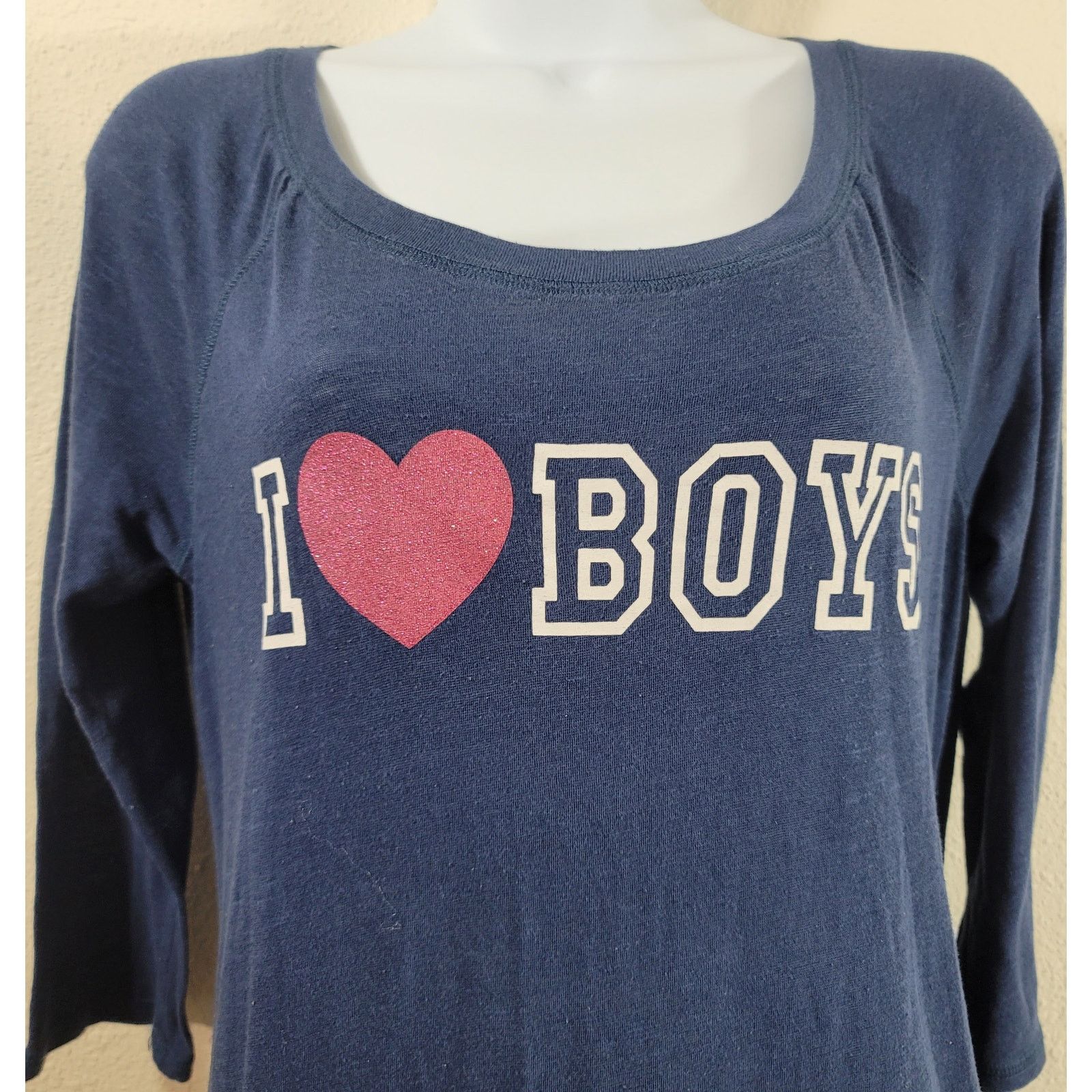 Forever 21 Forever 21 Blue White I Heart Boys Sleep Top Large Size L / US 10 / IT 46 - 5 Thumbnail