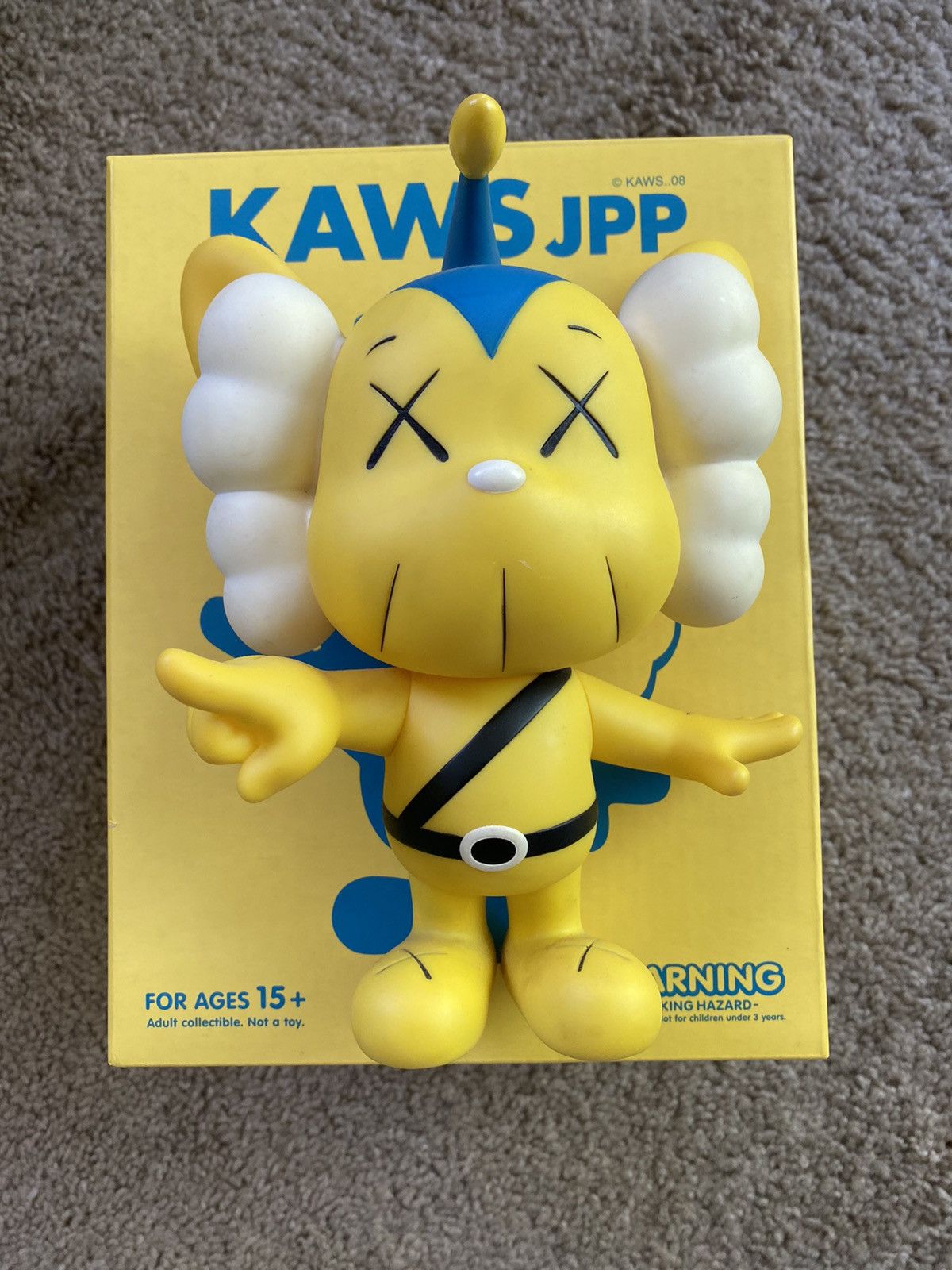 image of Kaws Jpp Companion Yellow 2008 100% Authentic With Box, Men's