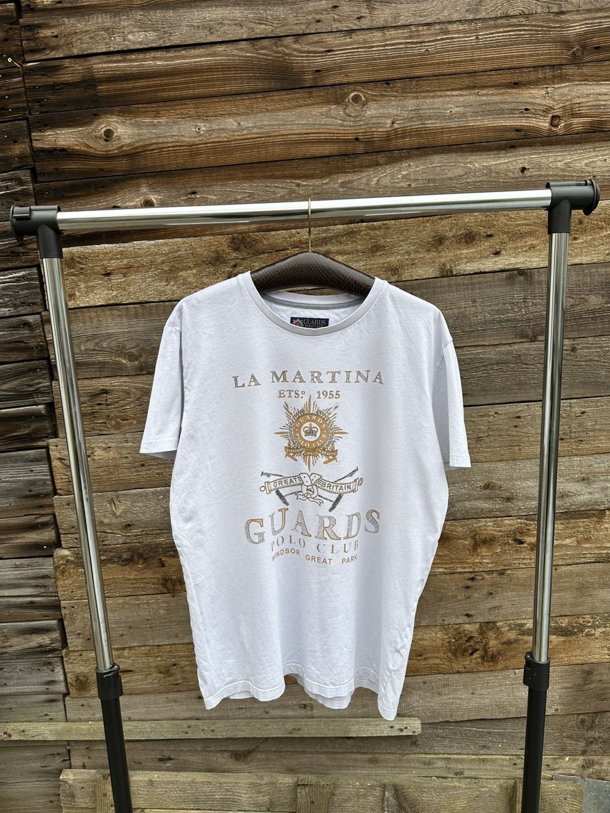 La Martina × Polo Ralph Lauren × Vintage Vintage La Martina Guards Polo Club T-Shirt Rare Retro Size US XL / EU 56 / 4 - 1 Thumbnail