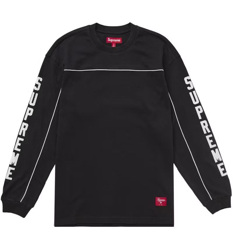 Supreme Supreme Paneled Piping L/S Top Black - 25SS Size US M / EU 48-50 / 2 - 1 Thumbnail