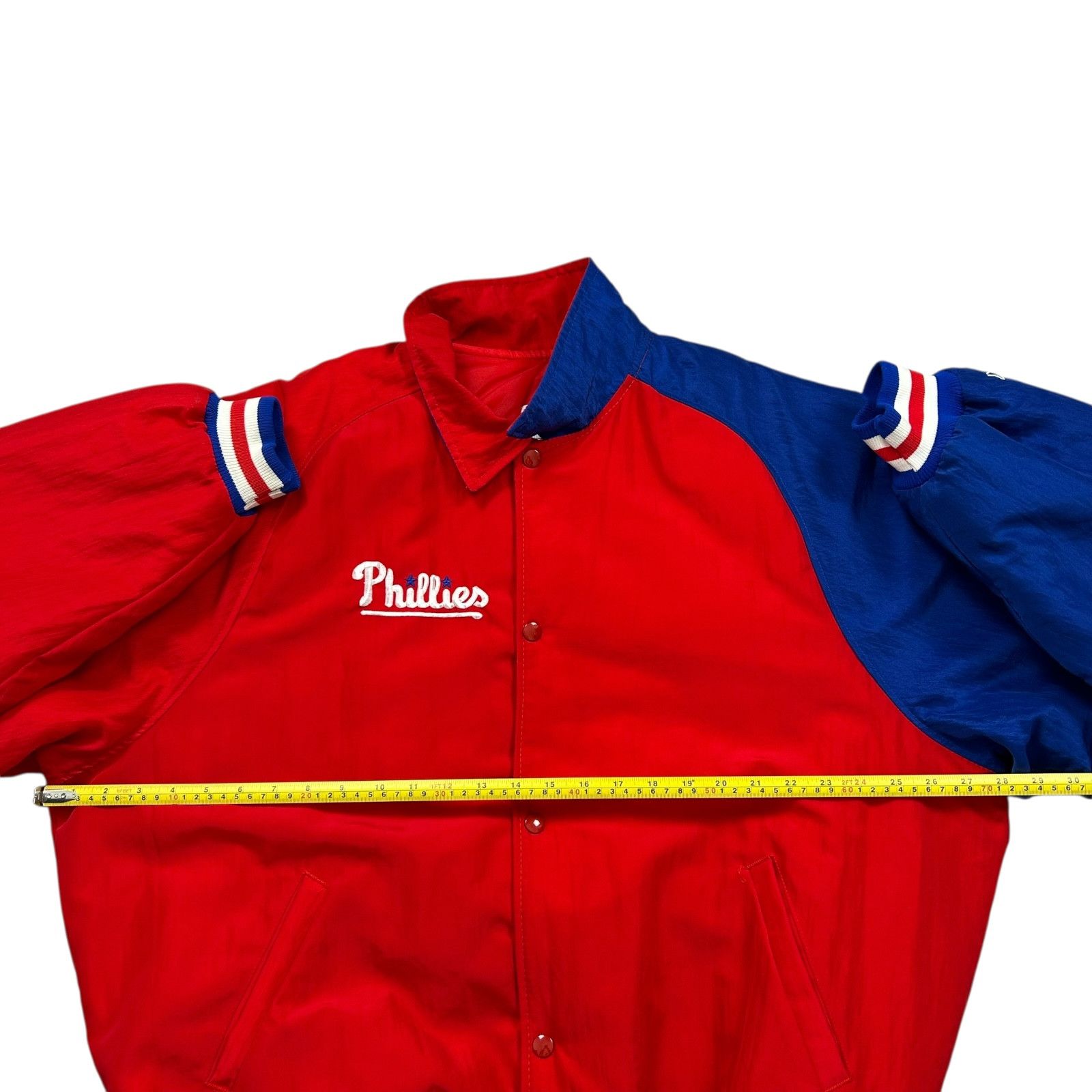MLB VTG 90s PHILADELPHIA PHILLIES STARTER SATIN BOMBER JACKET Size US XL / EU 56 / 4 - 9 Thumbnail