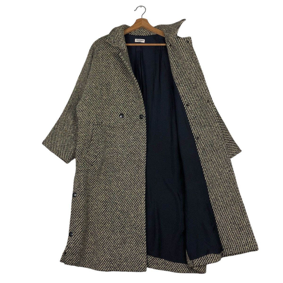 Japanese Brand 🔥Rich Grey - Fly Long Jacket Wool Herringbone Issey Miyake Size US M / EU 48-50 / 2 - 11 Thumbnail