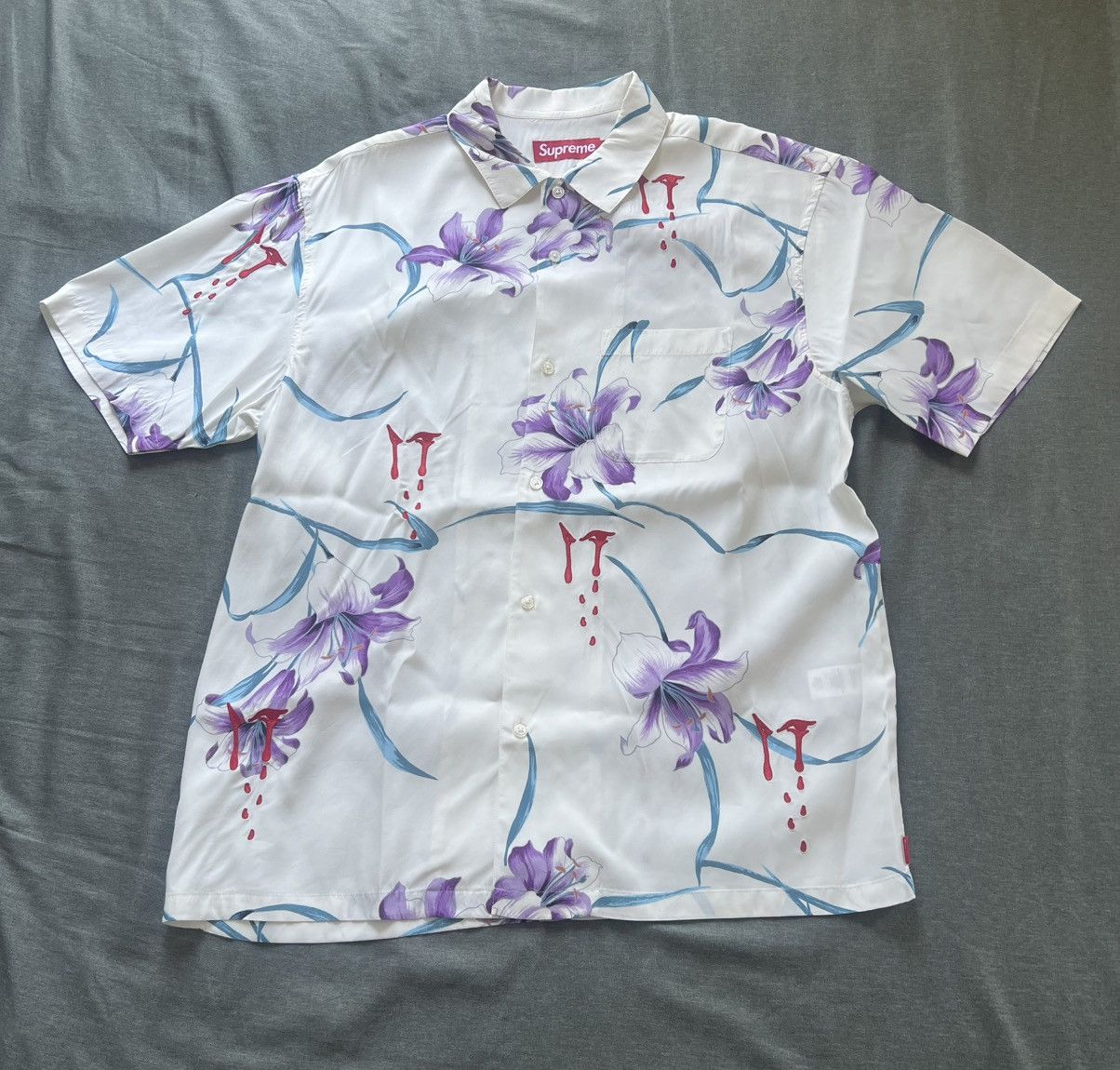 Supreme Supreme AOI Lilies SS Shirt White Size Medium | Grailed
