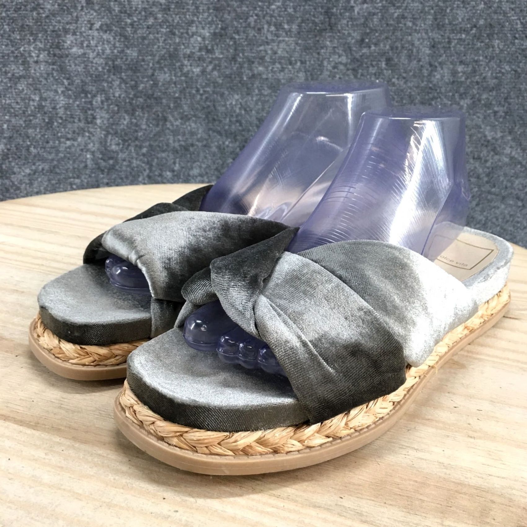 Dolce Vita Dolce Vita Sandals Womens 8.5 Casual Comfort Slip On Flats Slide Green Fabric Size US 9 / IT 39 - 5 Thumbnail
