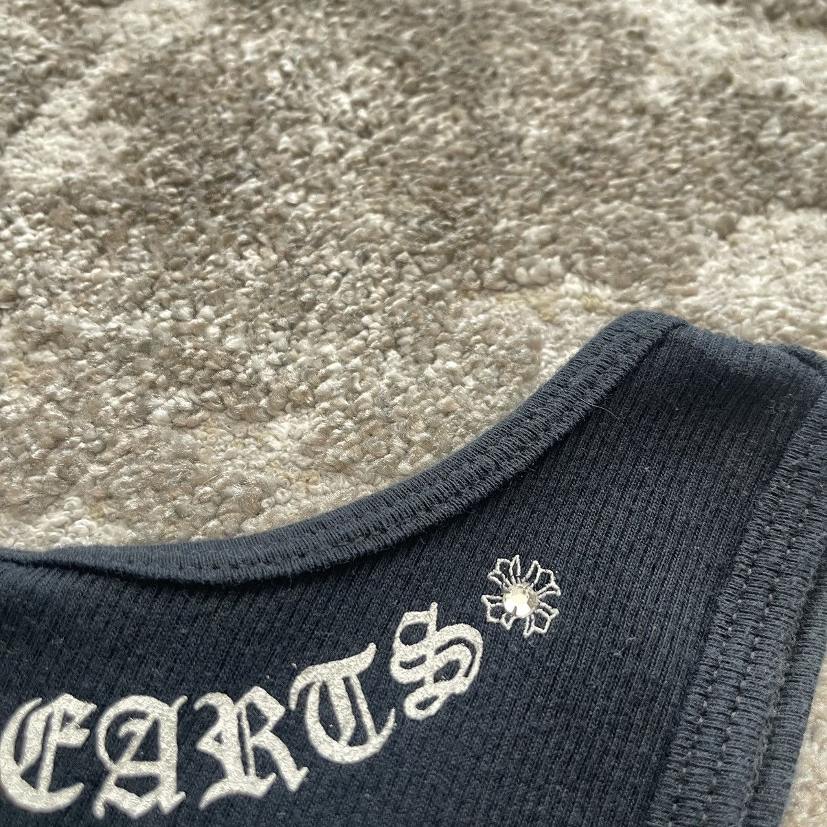 Chrome Hearts × Swarovski × Vintage Chrome Hearts Vintage Swarovski Floral Heart Tank Top Size M / US 6-8 / IT 42-44 - 5 Thumbnail