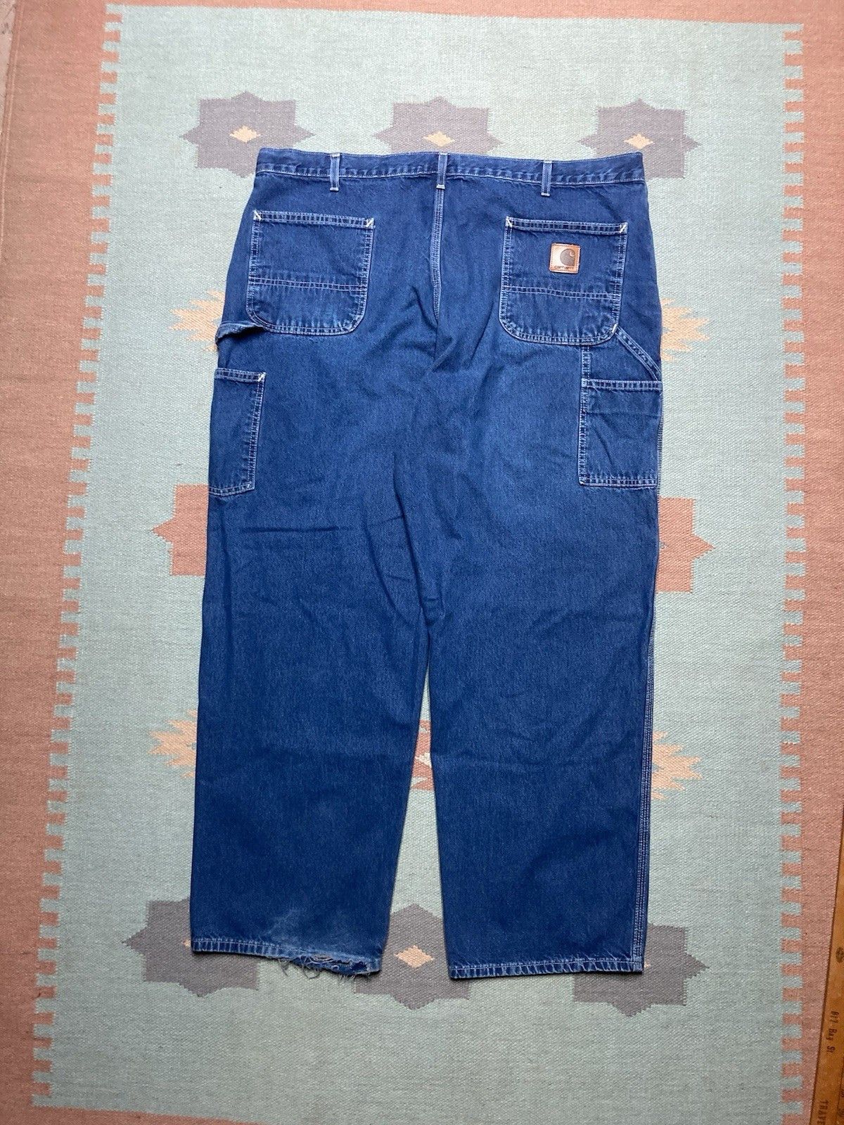 Vintage carhartt denim carpenter jeans B13 DST straight dungar 42x30 Size US 42 / EU 58 - 1 Thumbnail