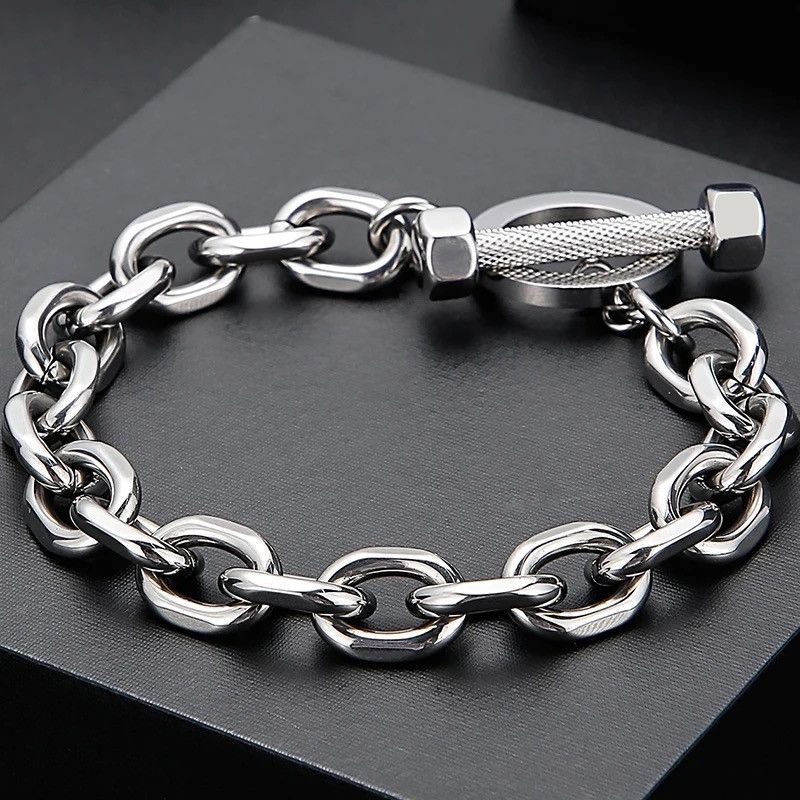 Vintage Vintage 21CM Silver Buckle Bracelet Size ONE SIZE - 1 Thumbnail
