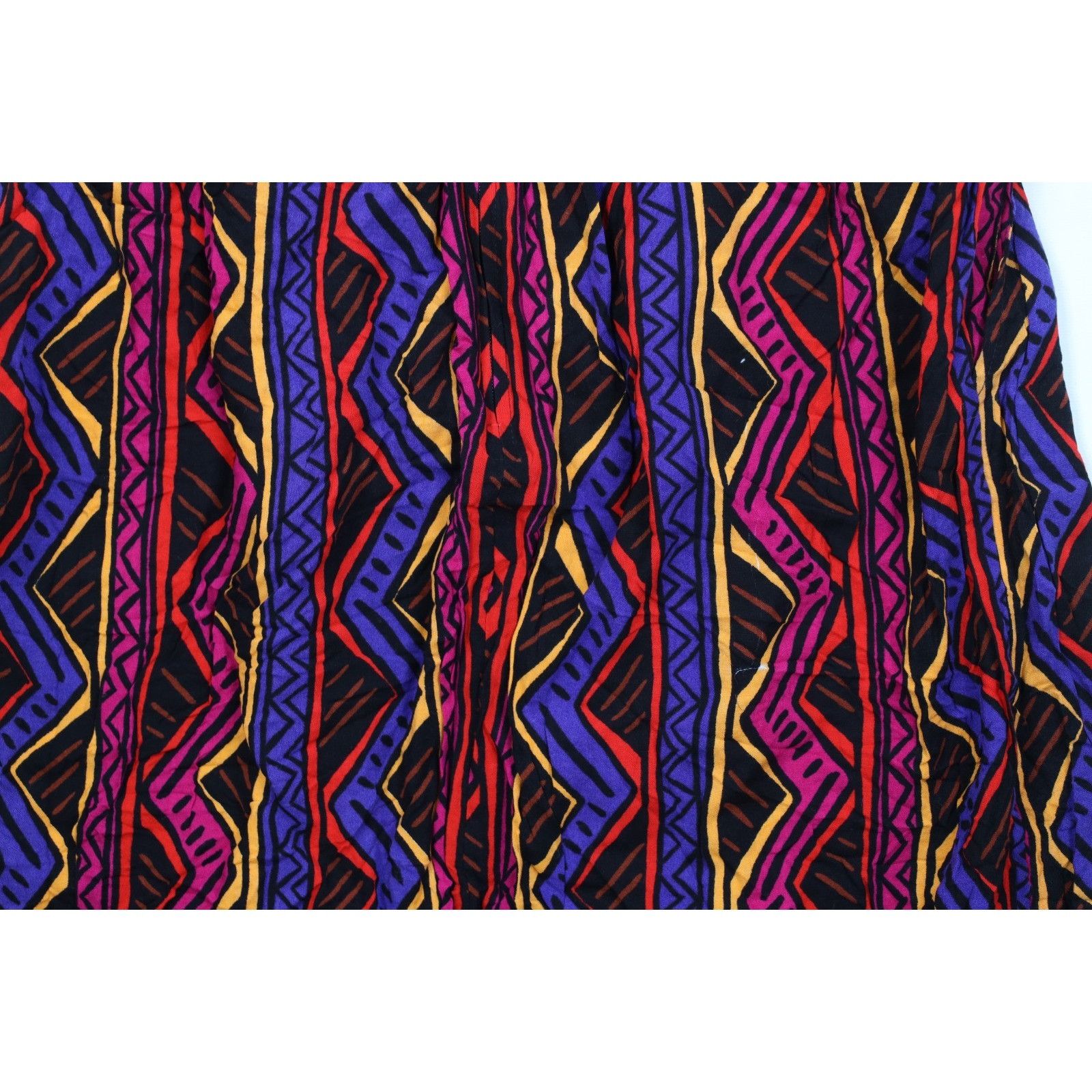 Vintage Vintage 90s Rayon Gabardine Abstract Rainbow Skirt Size 40" / US 18 - 11 Thumbnail