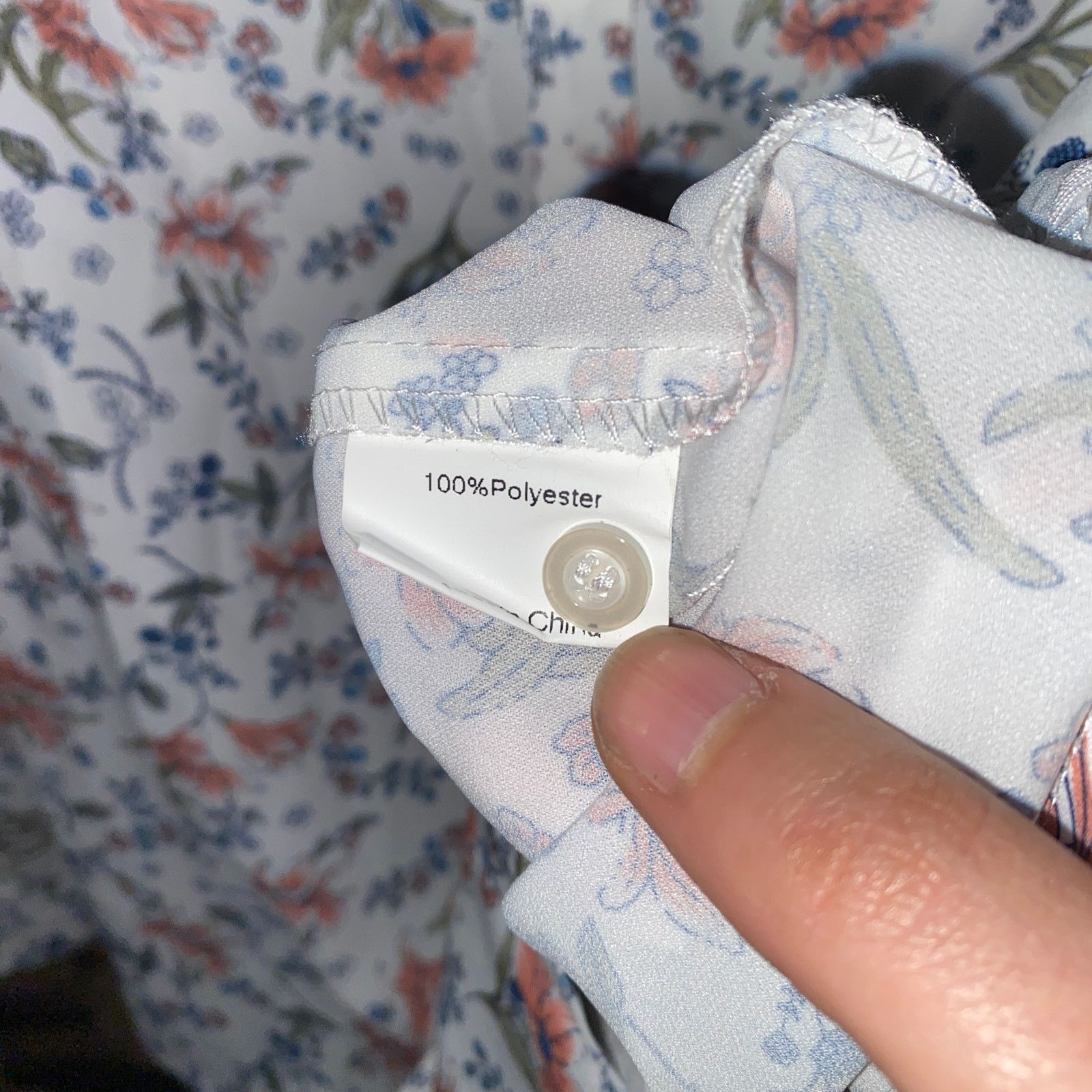 Other Allegra K White Floral Long Sleeve Button Down Shirt Size XS Size XS / US 0-2 / IT 36-38 - 5 Thumbnail