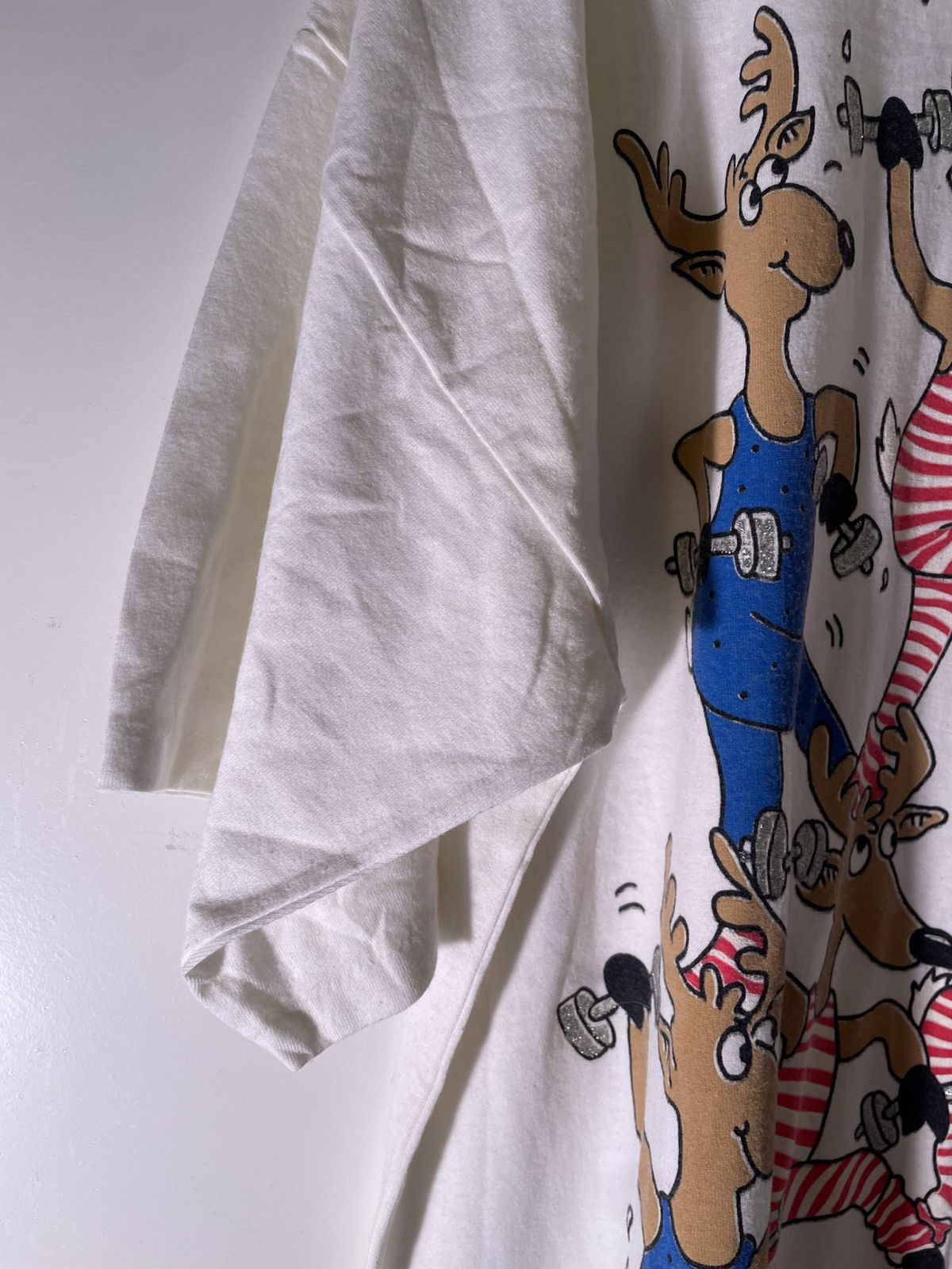 Vintage 80’s 90’s VTG Vintage Merry Christmas Fitness Santa T Shirt Size US XXL / EU 58 / 5 - 4 Thumbnail