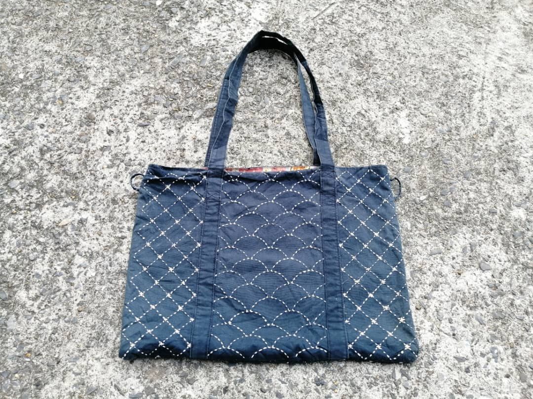Designer × Japanese Brand Sashiko Embroidered Tote Bag Size ONE SIZE - 1 Thumbnail