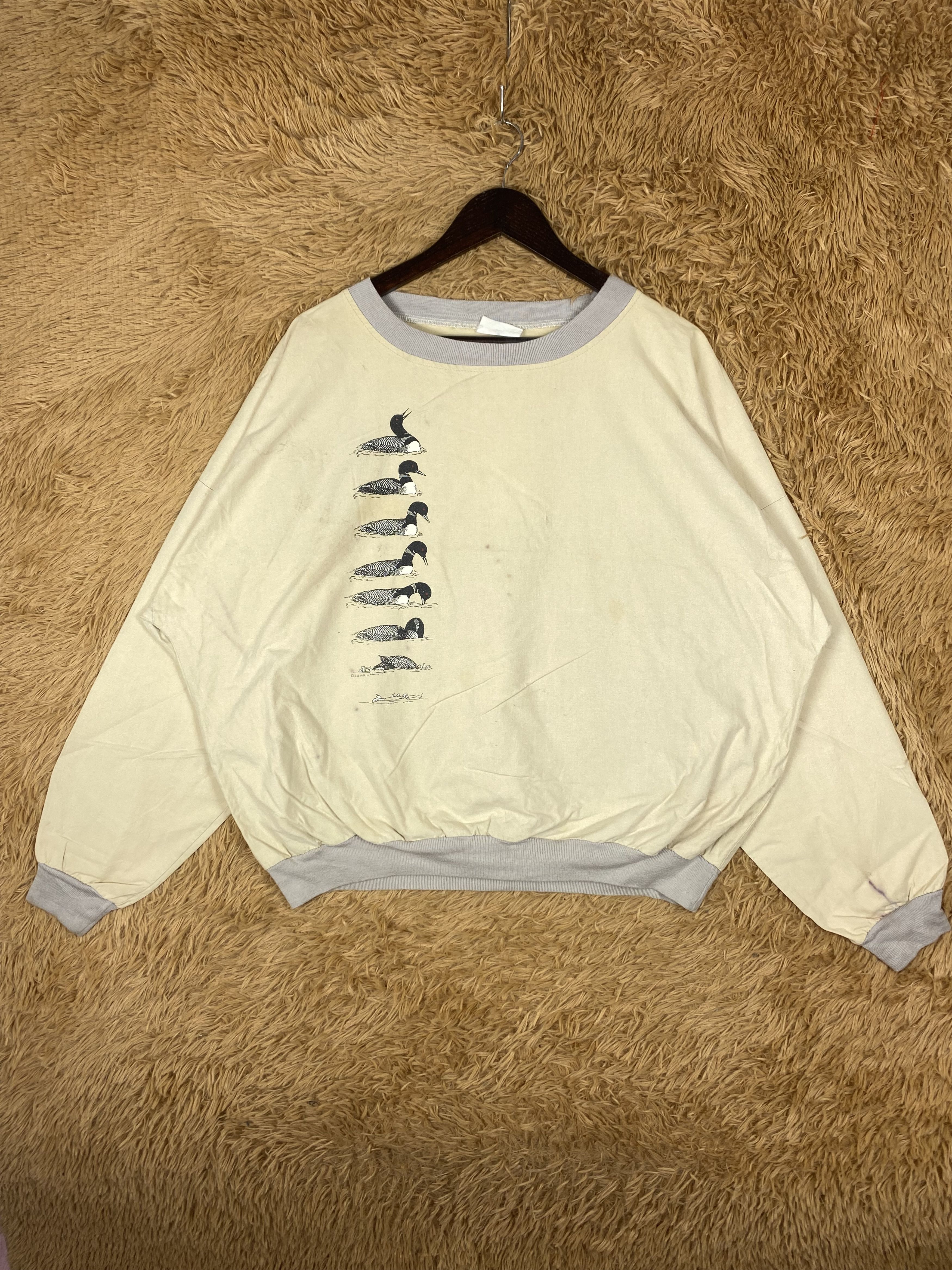 Japanese Brand Vintage AU Duck Sweatshirts DJ0658 Size US XL / EU 56 / 4 - 1 Thumbnail
