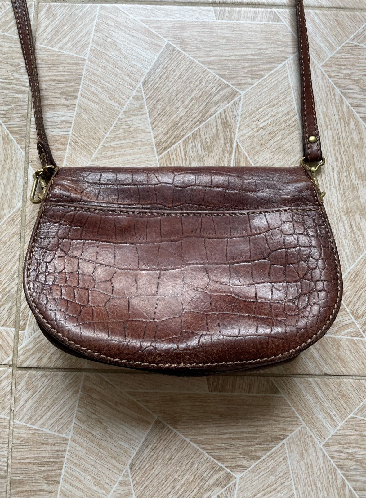 Vintage Archive Vintage Italy The Bridge Brown Leather Shoulder Bag Size ONE SIZE - 8 Thumbnail