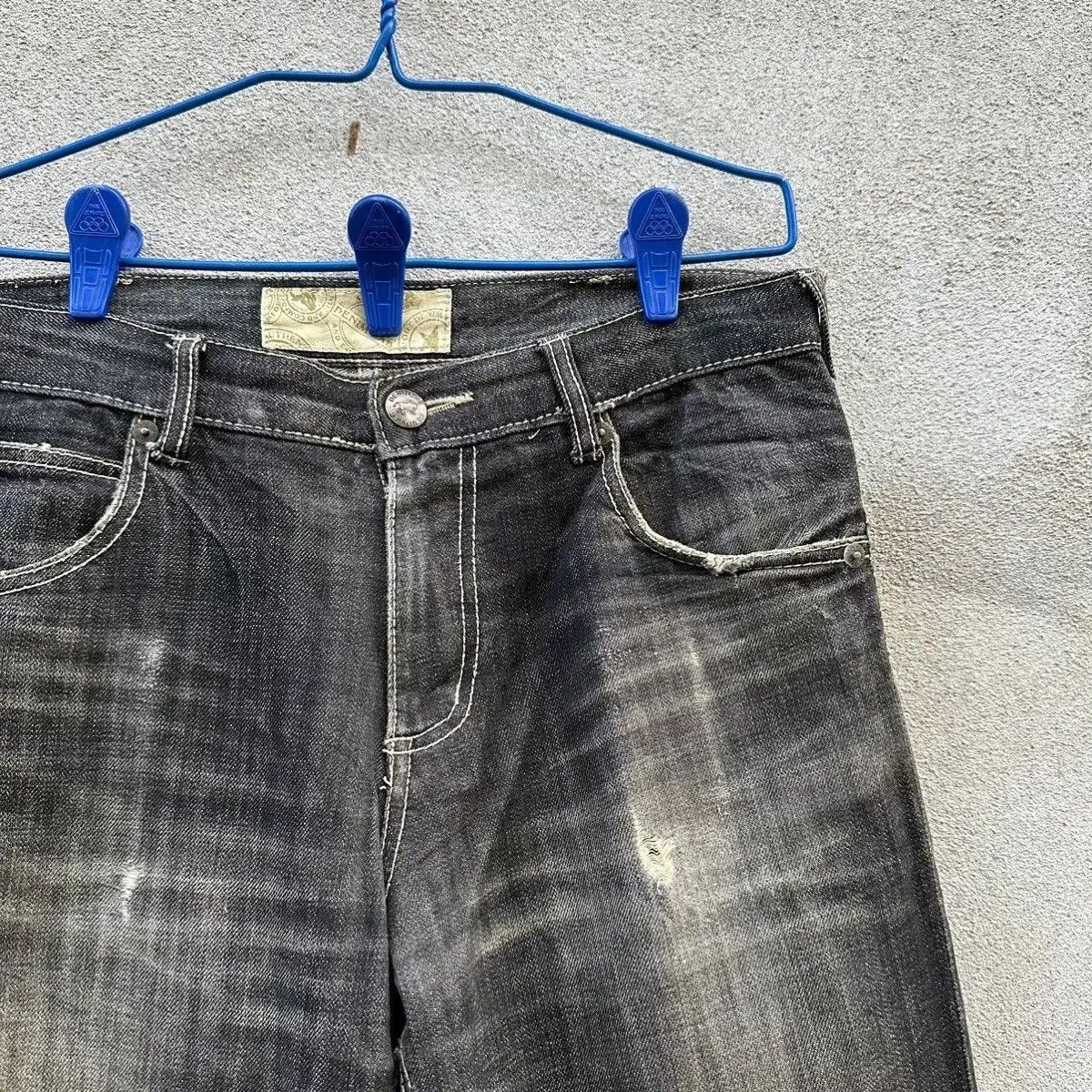 Denime DENIM LAB JEANS RIPPED JAPANESE RARE DENIM VINTAGE PANTS Size US 33 - 4 Thumbnail
