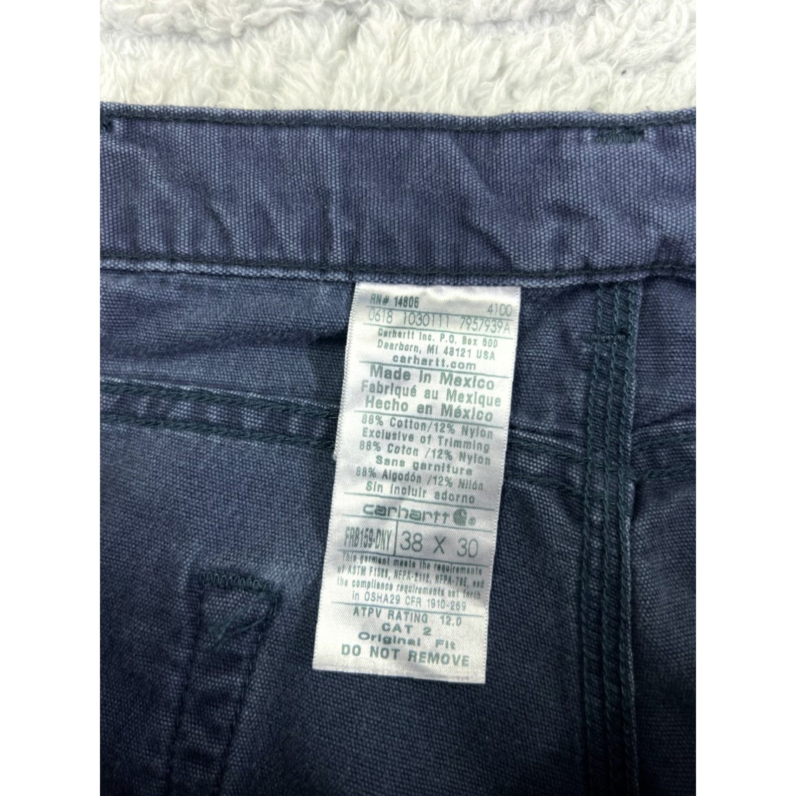 Carhartt Carhartt Jeans Mens 38 Blue Denim Original Fit FR Cat 2 2112 Cotton Blend Size US 38 / EU 54 - 3 Thumbnail