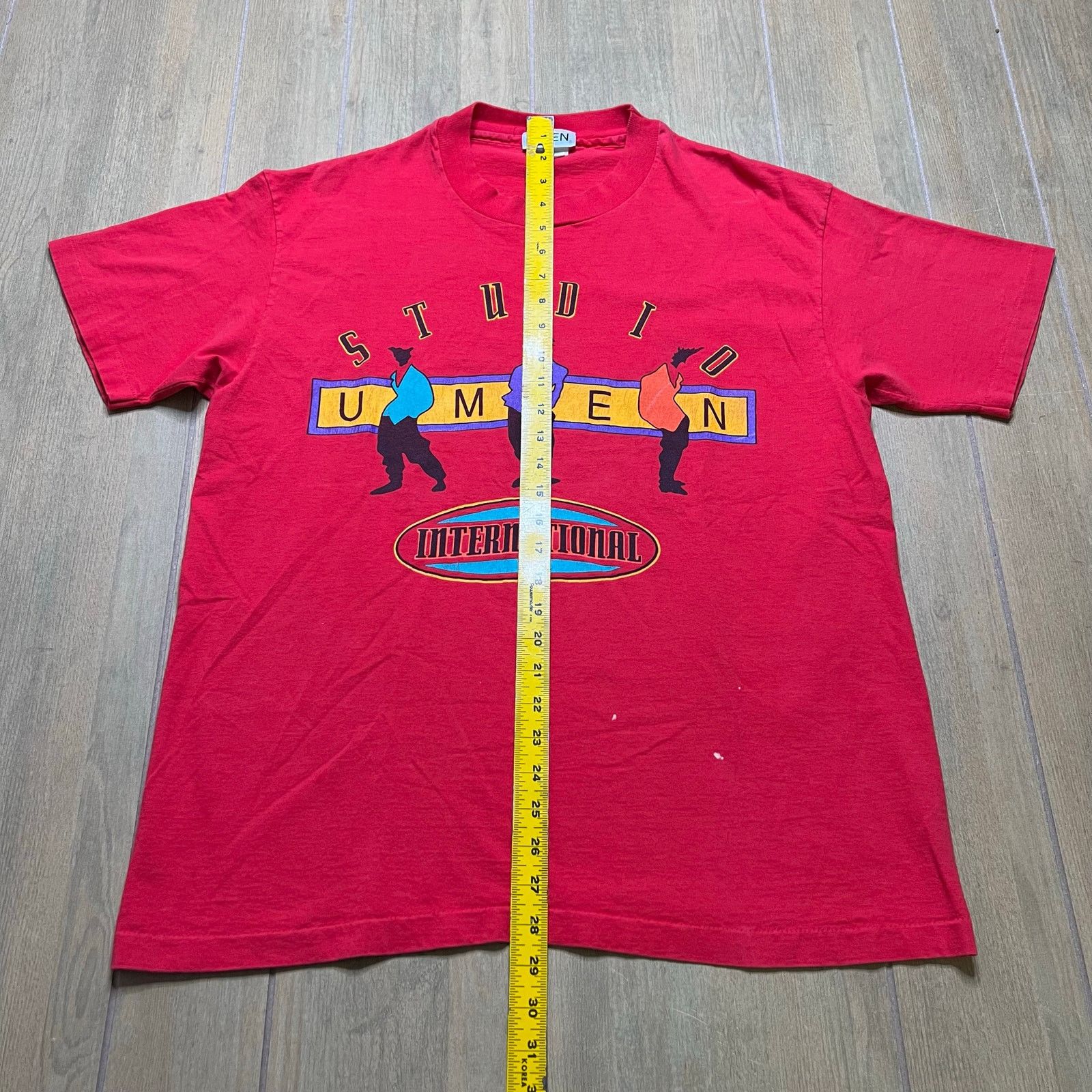 Vintage VINTAGE 80S STUDIO UMEN BOXY WIDE T SHIRT SZ L RED Y2K Size US L / EU 52-54 / 3 - 6 Thumbnail