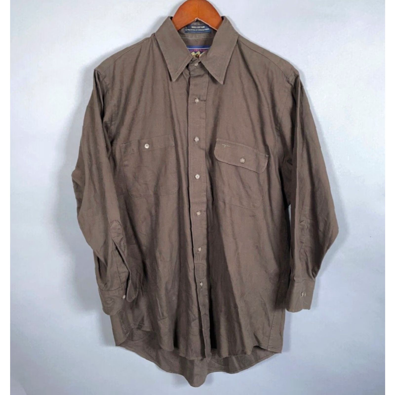 Ralph Lauren VINTAGE Ralph Lauren Chaps Paisley Shirt Adult 15-32/33 Brown Long Sleeve Retro Mens Size US M / EU 48-50 / 2 - 2 Thumbnail