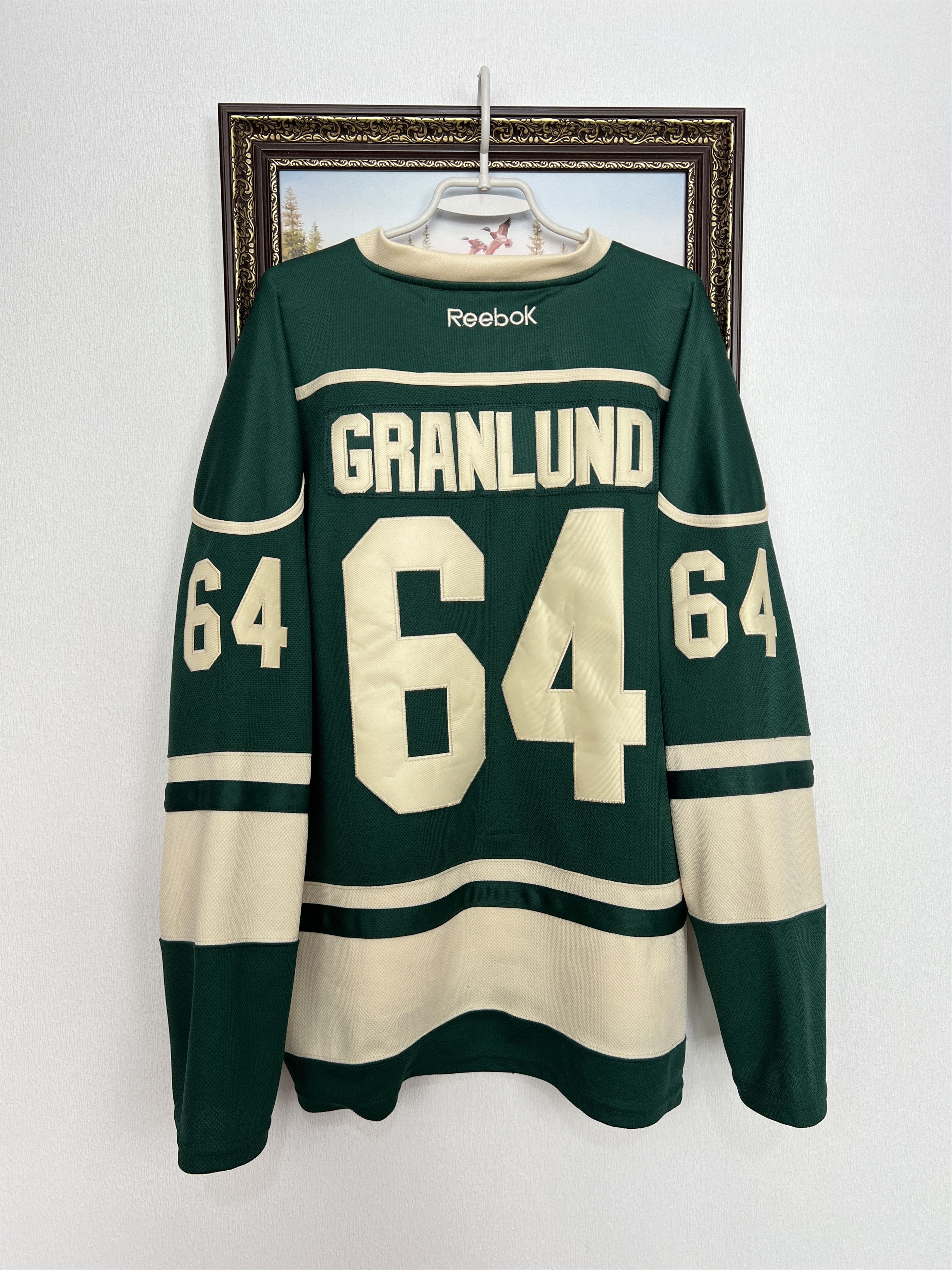 Reebok Minnesota Wild NHL Hockey Jersey #64 Granlund Trikot Rare Size US L / EU 52-54 / 3 - 9 Thumbnail