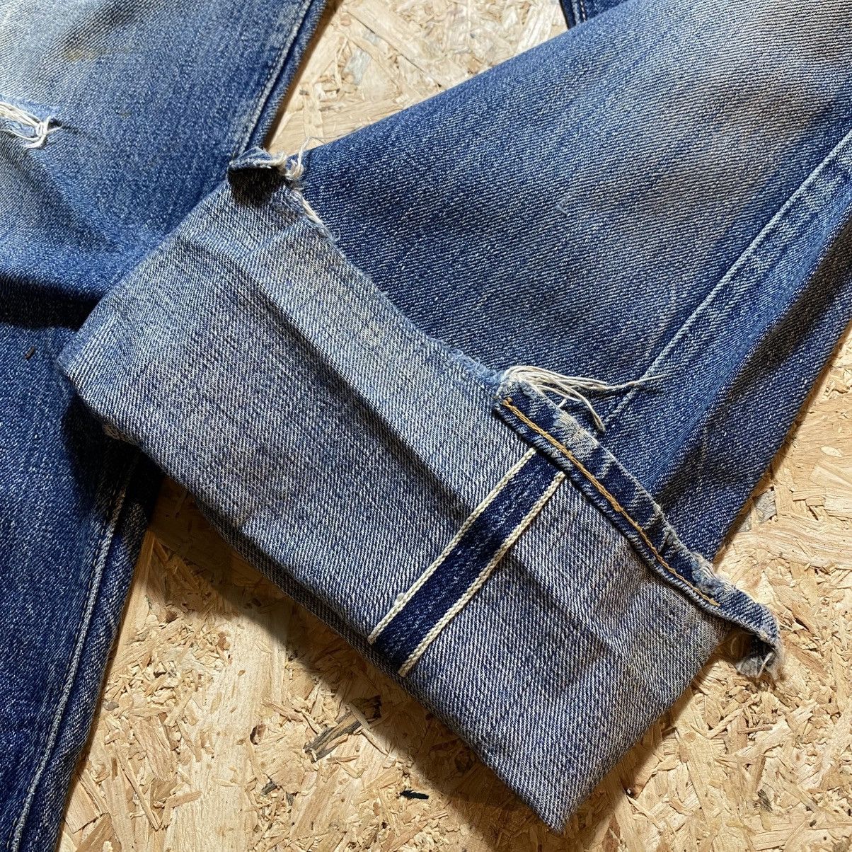 Sugar Cane Vintage Distressed Sugar Cane Selvedge Jeans Size US 31 - 6 Thumbnail