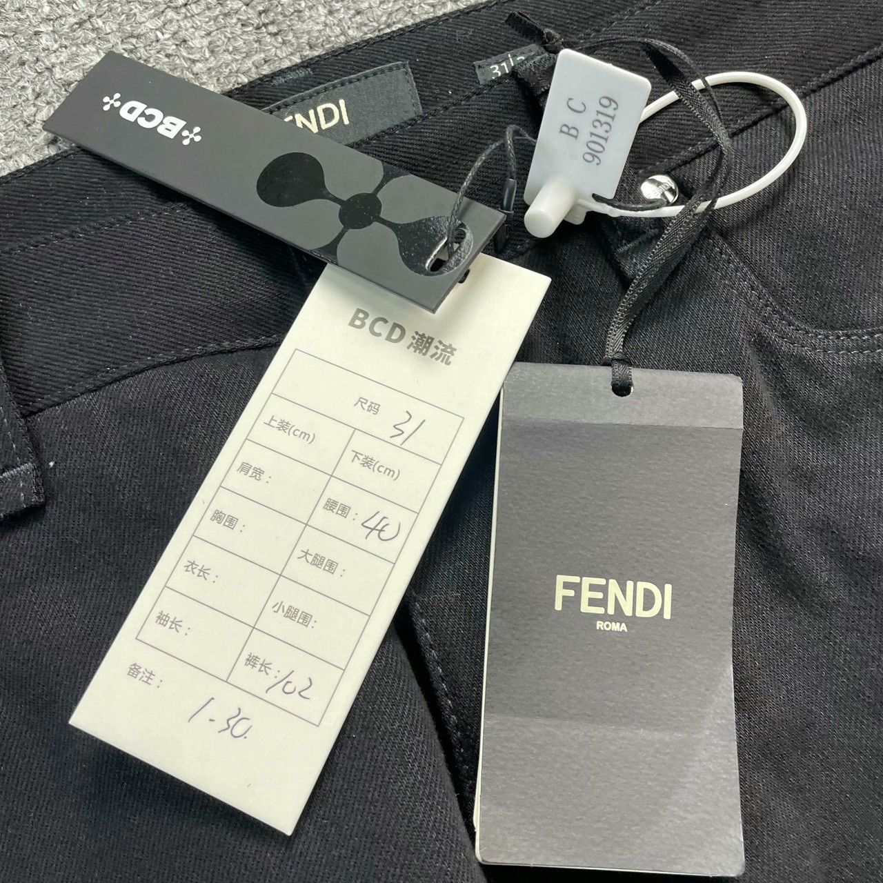 Fendi FENDI Black Jeans Size 31 Size US 31 - 5 Thumbnail