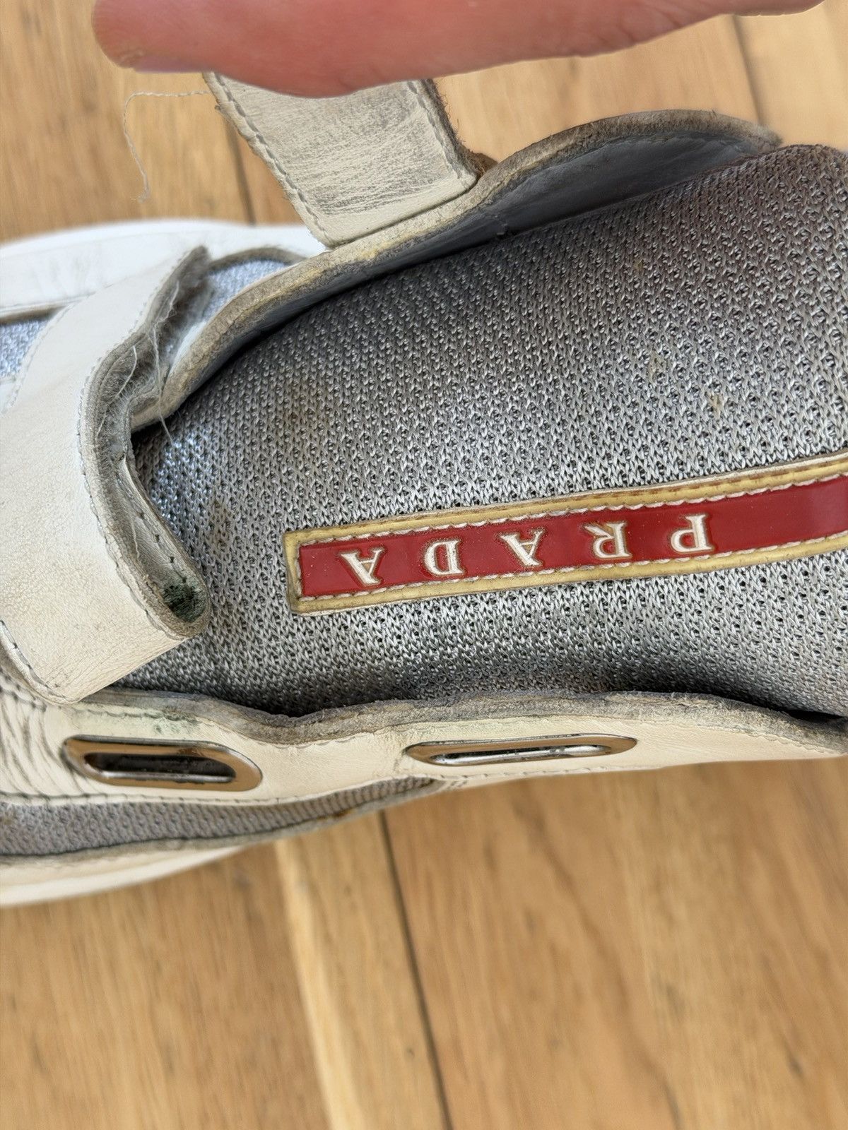 Prada Prada America’s Cup Velcro Sneakers - Silver/White Size US 10 / EU 43 - 10 Thumbnail