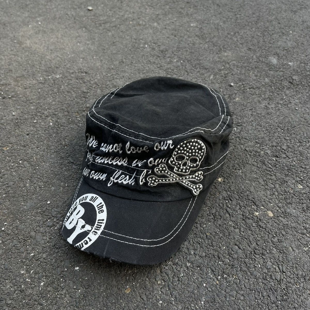 Japanese Brand Y2K Skull Patrol Caps Size ONE SIZE - 2 Thumbnail