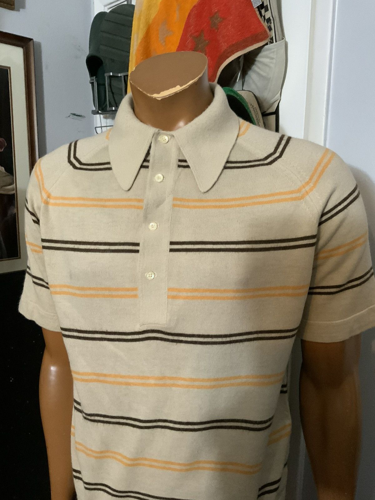 Vintage Vintage 60s Thane Robinsons California S/S Polo Stripe Shirt Size US M / EU 48-50 / 2 - 10 Thumbnail