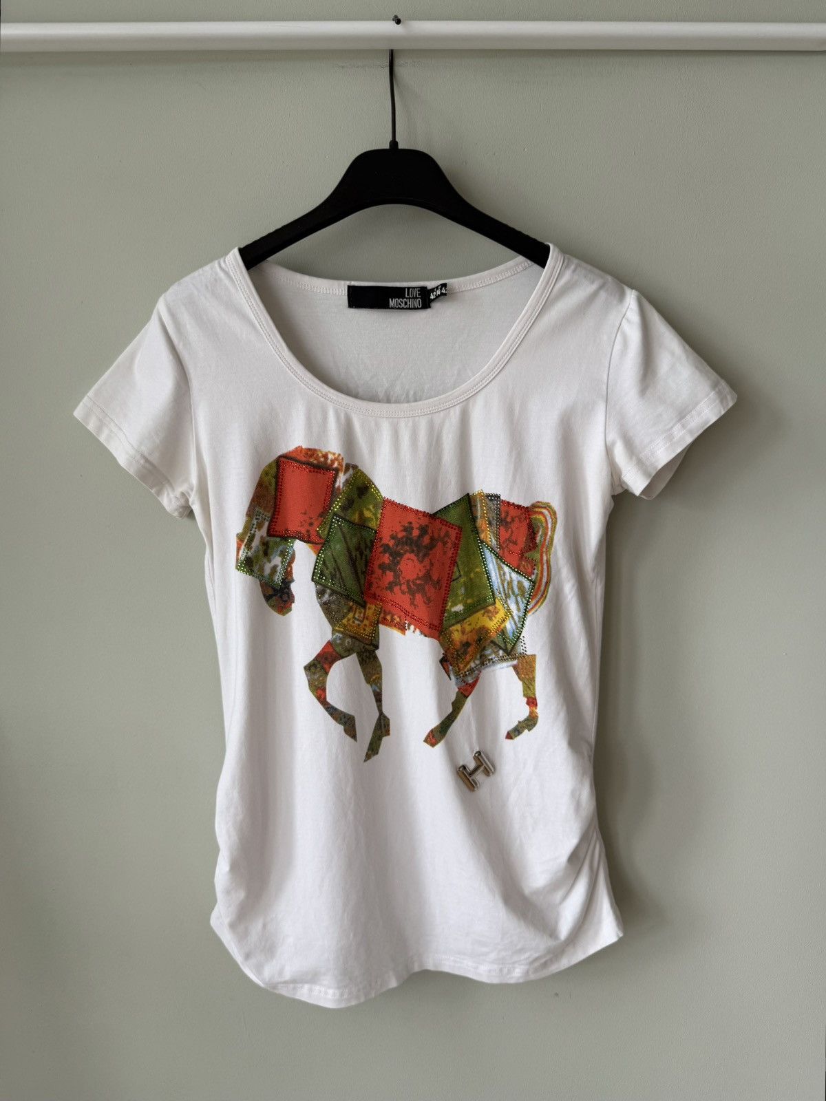 Love Moschino Love Moschino horse logo vintage tshirt Size L / US 10 / IT 46 - 1 Thumbnail