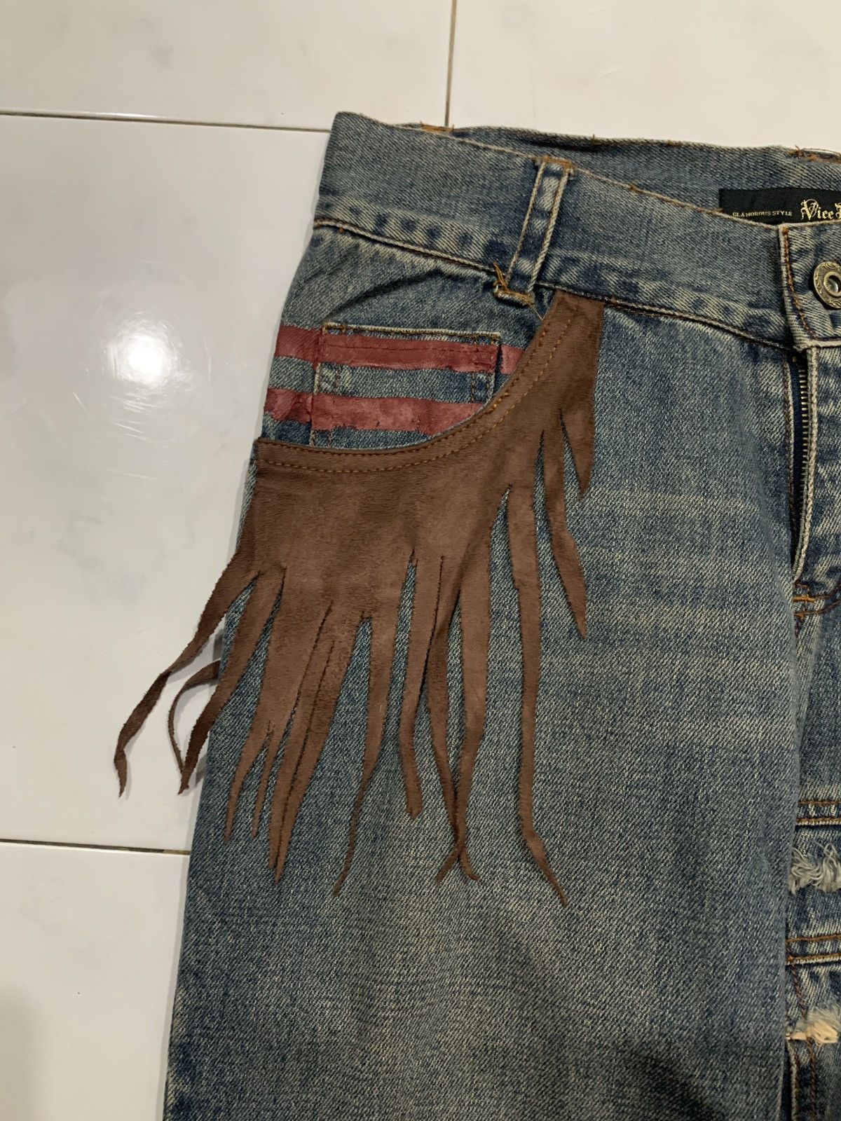 Japanese Brand Vice Dyne Glamorous Style Flared Jeans Size US 30 / EU 46 - 4 Thumbnail
