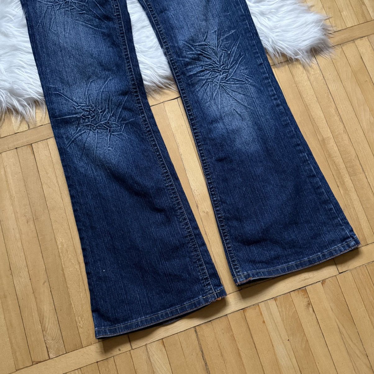 If Six Was Nine 📌 Vintage Y2K Washed Flared Low Rise If 6 Was 9 LGB Jeans Size 34" / US 12 / IT 48 - 5 Thumbnail