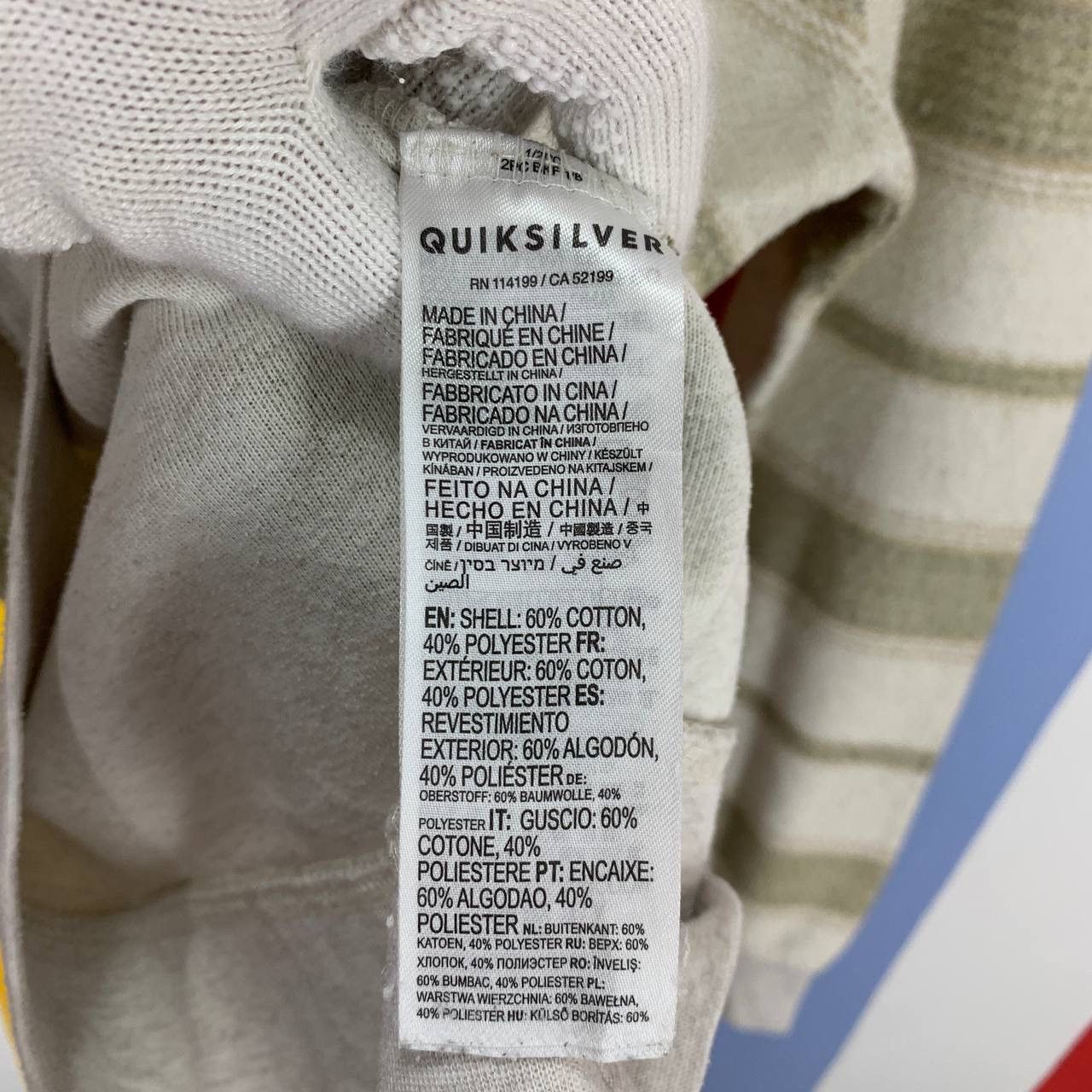 Quiksilver QUIKSILVER Stripe Zipper Hoodie #2402-13x Size US M / EU 48-50 / 2 - 6 Thumbnail