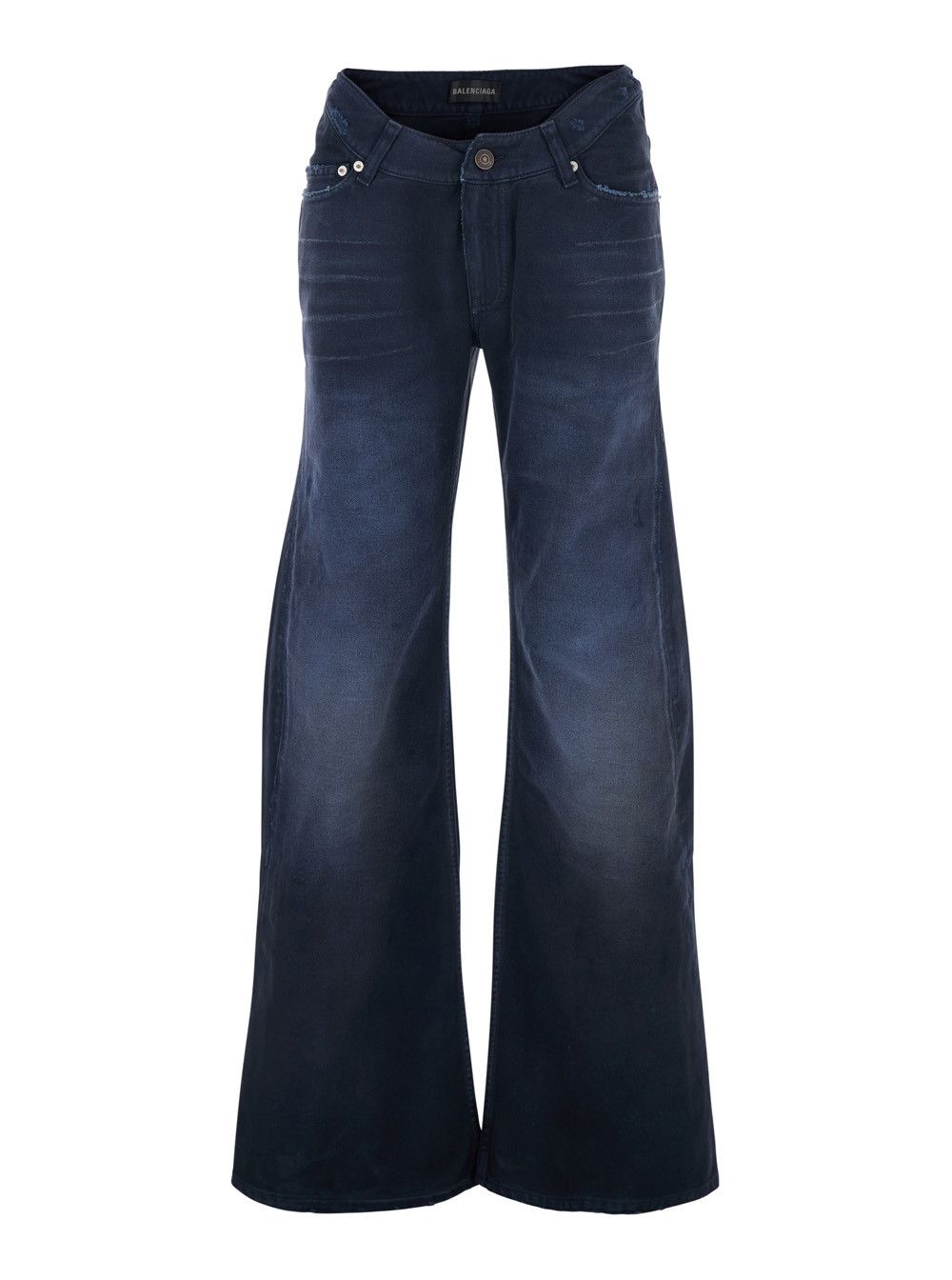 Balenciaga Five-pocket Jeans with Curved Waist and Faded Effect in Blue Cotton for Women Size 27" / US 4 / IT 40 - 1 Thumbnail