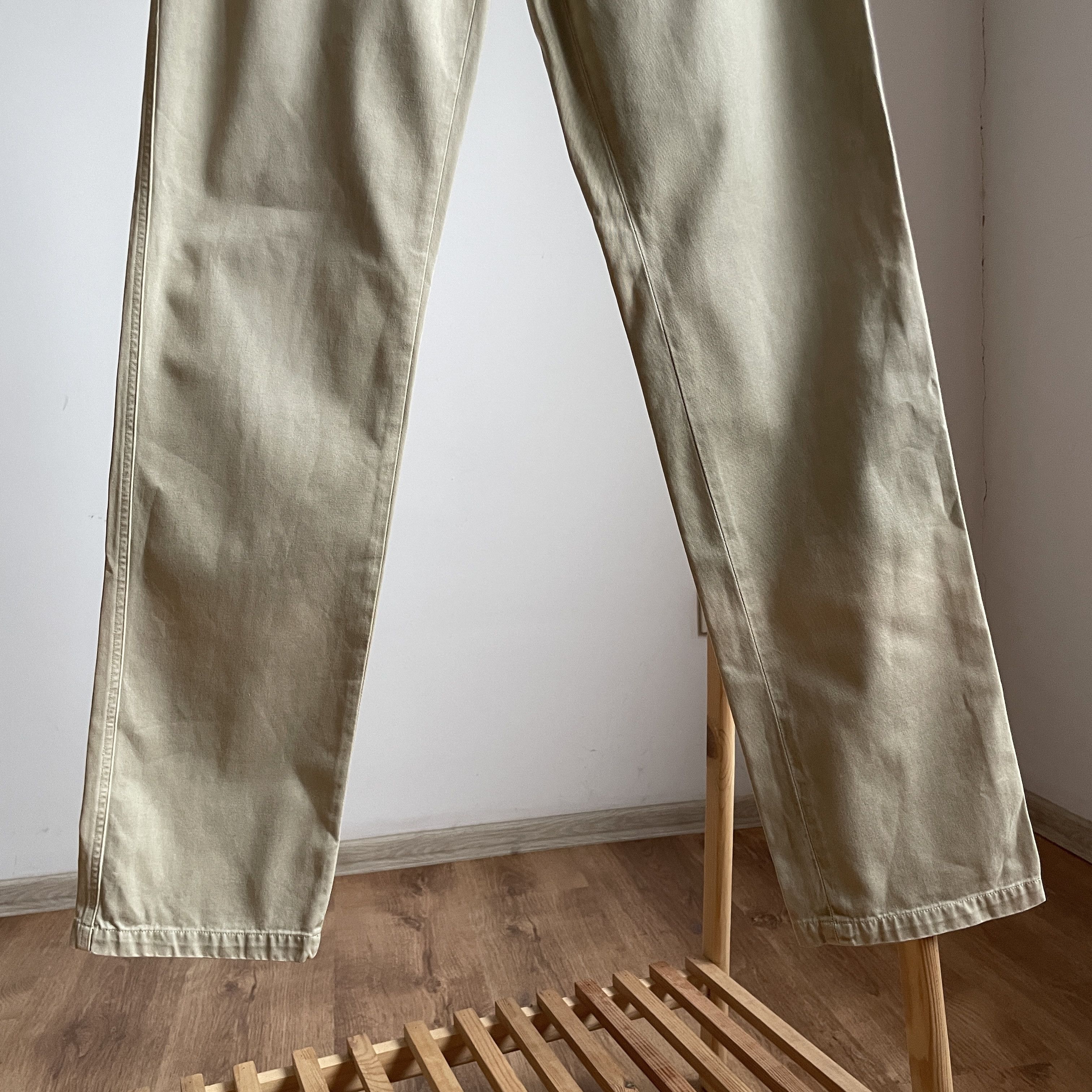Polo Ralph Lauren Polo Ralph Lauren Vintage Beige Distressed Heavy Chinos Size US 33 - 9 Thumbnail